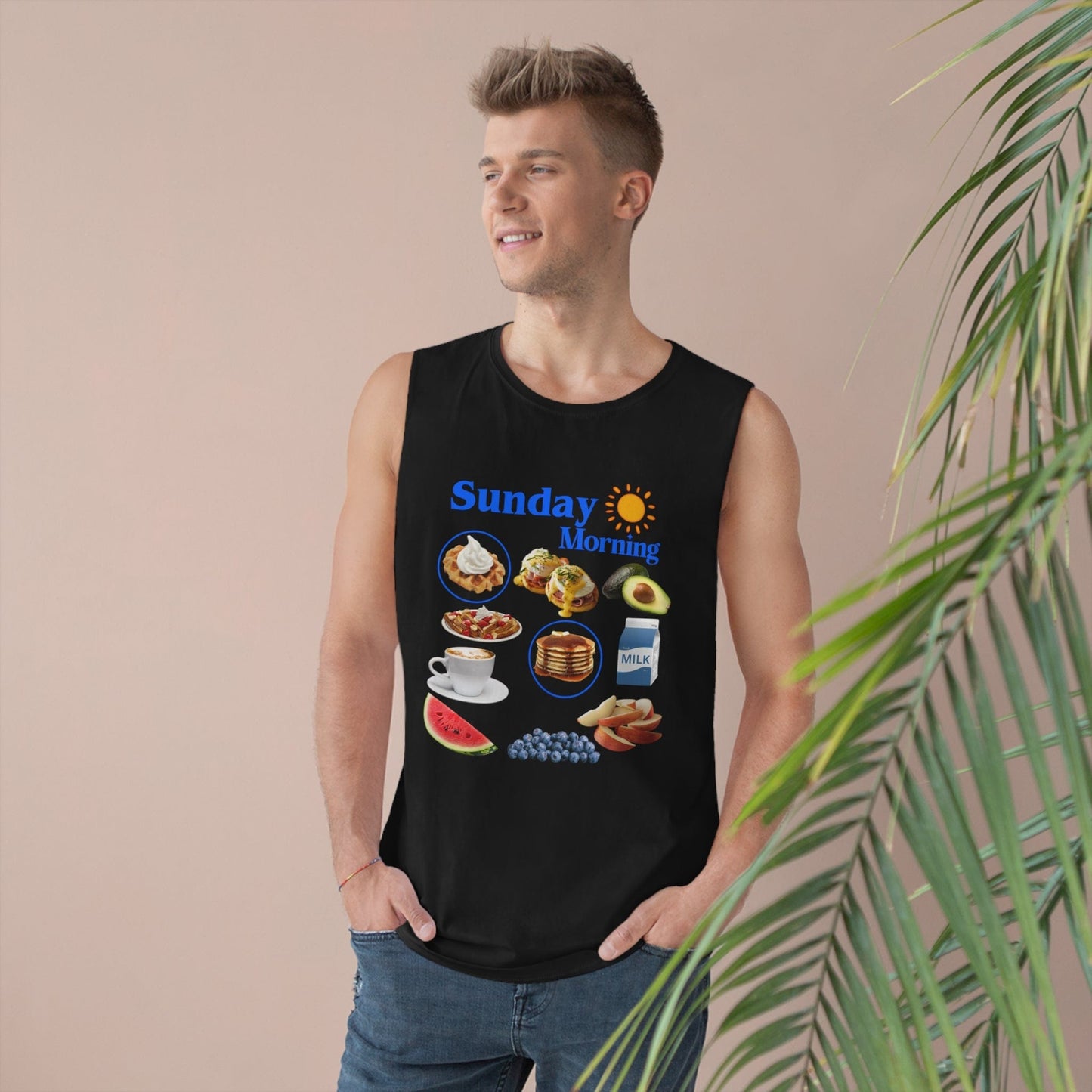 Sunday Morning Tank Top Graphic Tees Australia Graphic T-Shirt Australia -  Cool Graphic T-Shirts Online - 