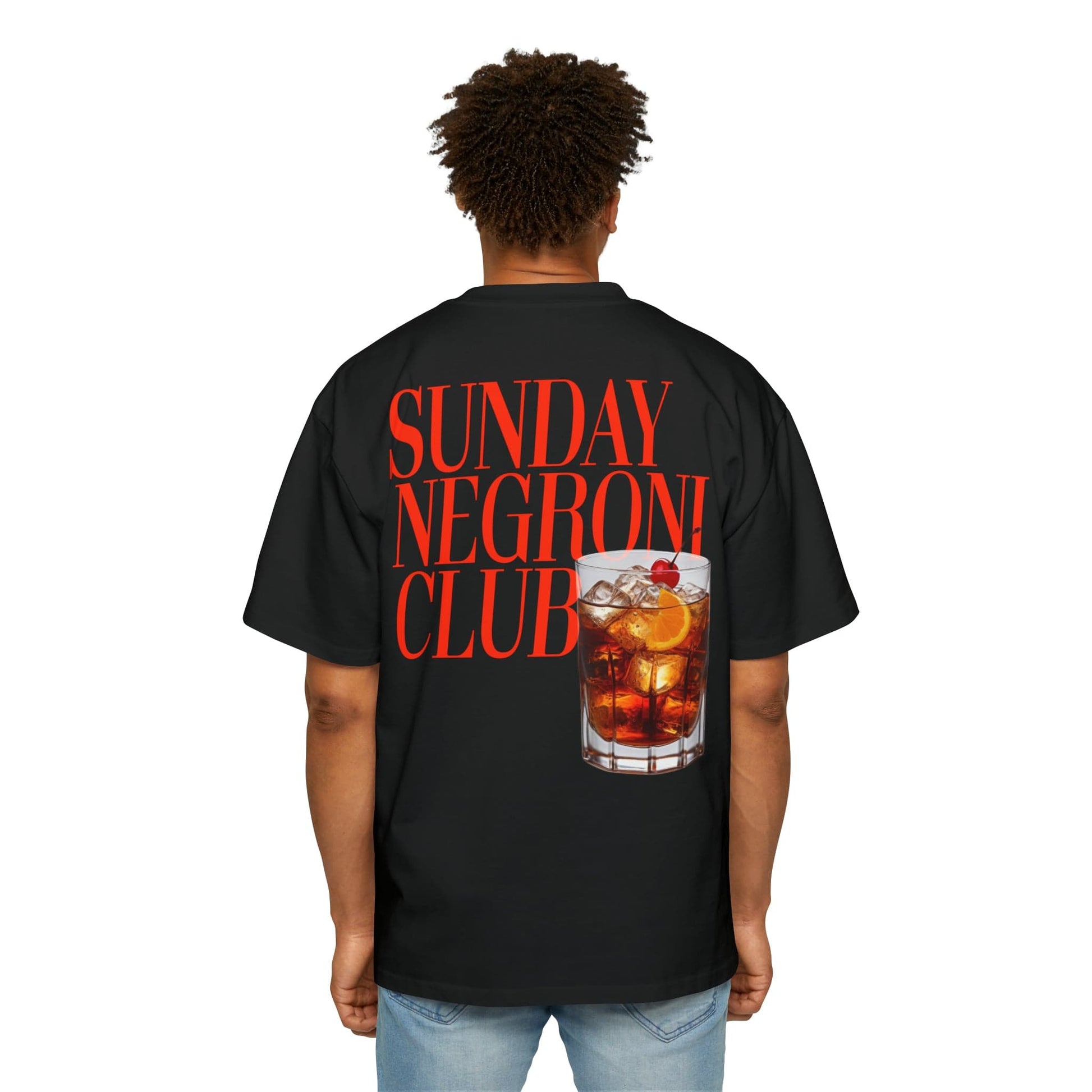 Sunday Negroni Club Oversized Tee Graphic Tees Australia Black / S Graphic T-Shirt Australia -  Cool Graphic T-Shirts Online - 