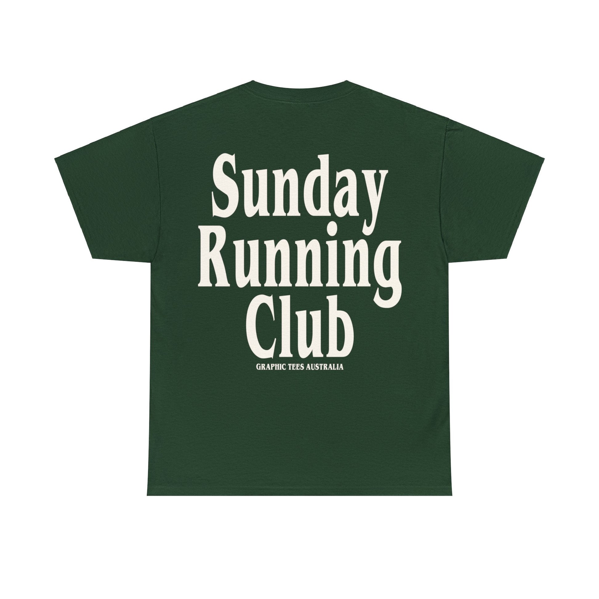 Sunday Running Club Graphic Tee Graphic Tees Australia Forest Green / S Graphic T-Shirt Australia -  Cool Graphic T-Shirts Online - 