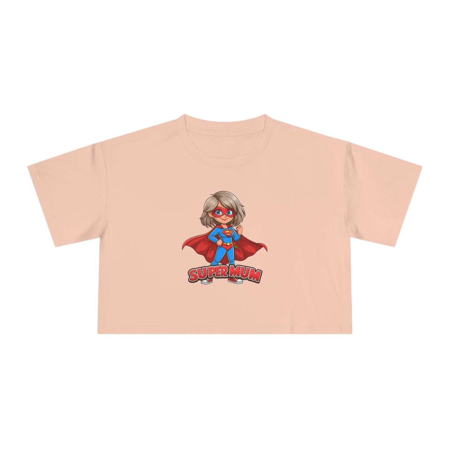 Super Mum Crop Tee Graphic Tees Australia Graphic T-Shirt Australia -  Cool Graphic T-Shirts Online -  Super Mum Crop Tee | Graphic T-Shirts For Women Australia