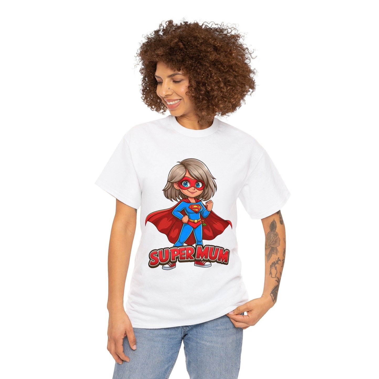 Super Mum Graphic Tee Graphic Tees Australia White / S Graphic T-Shirt Australia -  Cool Graphic T-Shirts Online -  Super Mum T-Shirt | Womens Graphic T-Shirt Australia