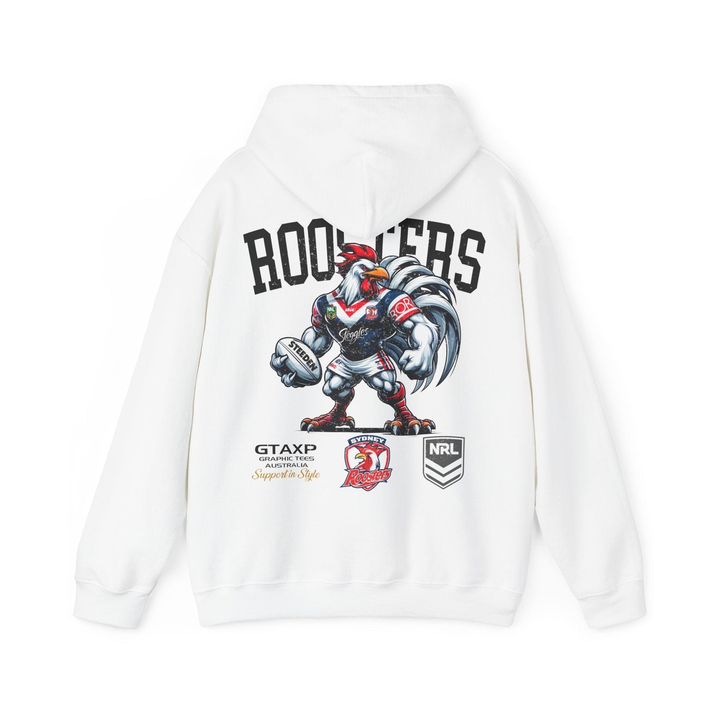 Sydney Roosters Rocky Hoodie Printify Graphic T-Shirt Australia -  Cool Graphic T-Shirts Online - 