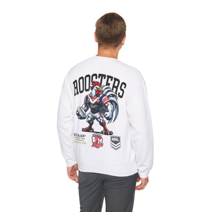 Sydney Roosters Rocky Jumper Graphic Tees Australia White / S Graphic T-Shirt Australia -  Cool Graphic T-Shirts Online -  Sydney Roosters Rocky Jumper | Sydney Roosters Crew Sweater