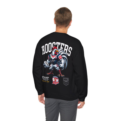 Sydney Roosters Rocky Jumper Graphic Tees Australia Black / S Graphic T-Shirt Australia -  Cool Graphic T-Shirts Online -  Sydney Roosters Rocky Jumper | Sydney Roosters Crew Sweater