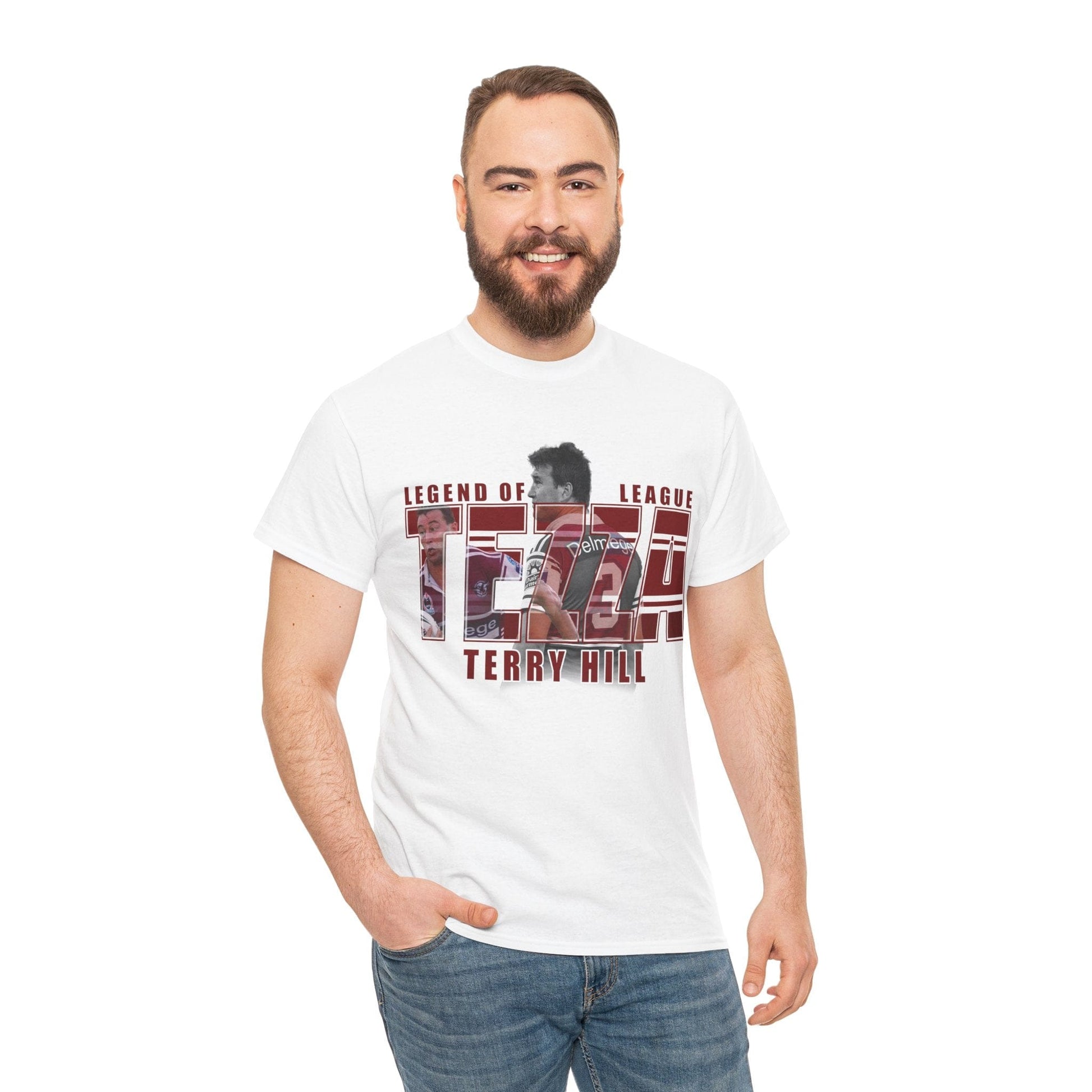 Terry Hill Tezza Graphic Tee Graphic Tees Australia White / S Graphic T-Shirt Australia -  Cool Graphic T-Shirts Online -  Terry Hill Tezza T-Shirt | Manly Sea Eagles Merchandise Australia