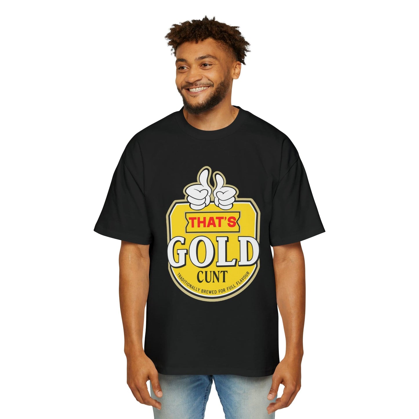 Thats Gold Cunt Oversized Tee Graphic Tees Australia Black / S Graphic T-Shirt Australia -  Cool Graphic T-Shirts Online -  Thats Gold Cunt Oversized Tee | Funny Beer T-Shirts Australia