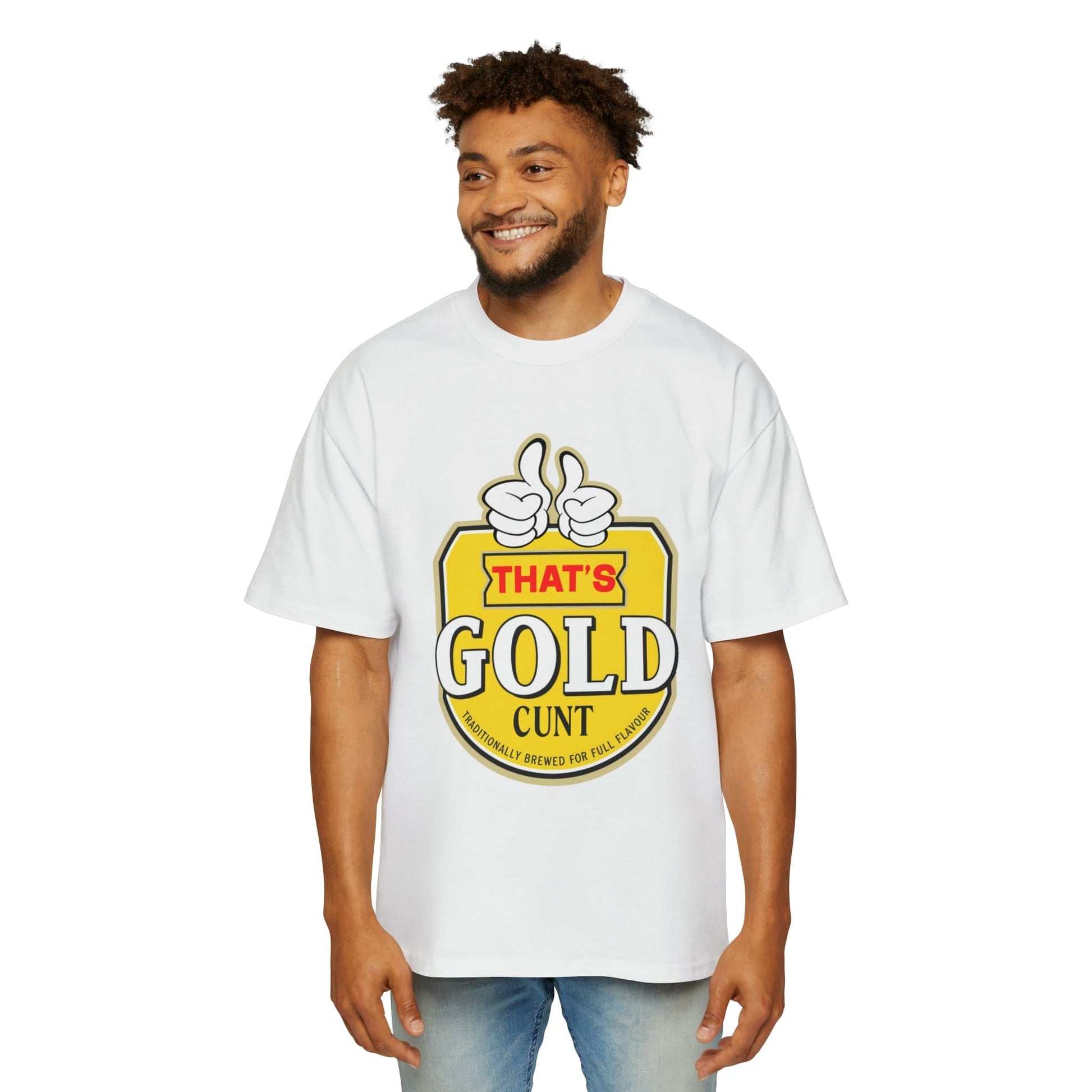 Thats Gold Cunt Oversized Tee Graphic Tees Australia White / S Graphic T-Shirt Australia -  Cool Graphic T-Shirts Online -  Thats Gold Cunt Oversized Tee | Funny Beer T-Shirts Australia