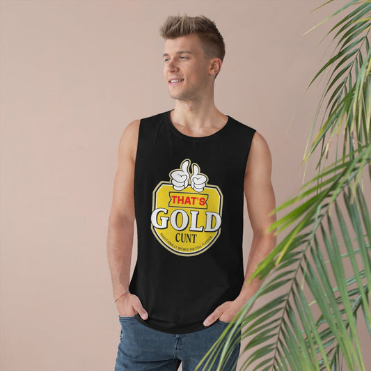 Thats Gold Cunt Tank Top Graphic Tees Australia Black / XS Graphic T-Shirt Australia -  Cool Graphic T-Shirts Online -  Thats Gold Cunt Tank Top | Funny Tank Tops And Singlets Australia