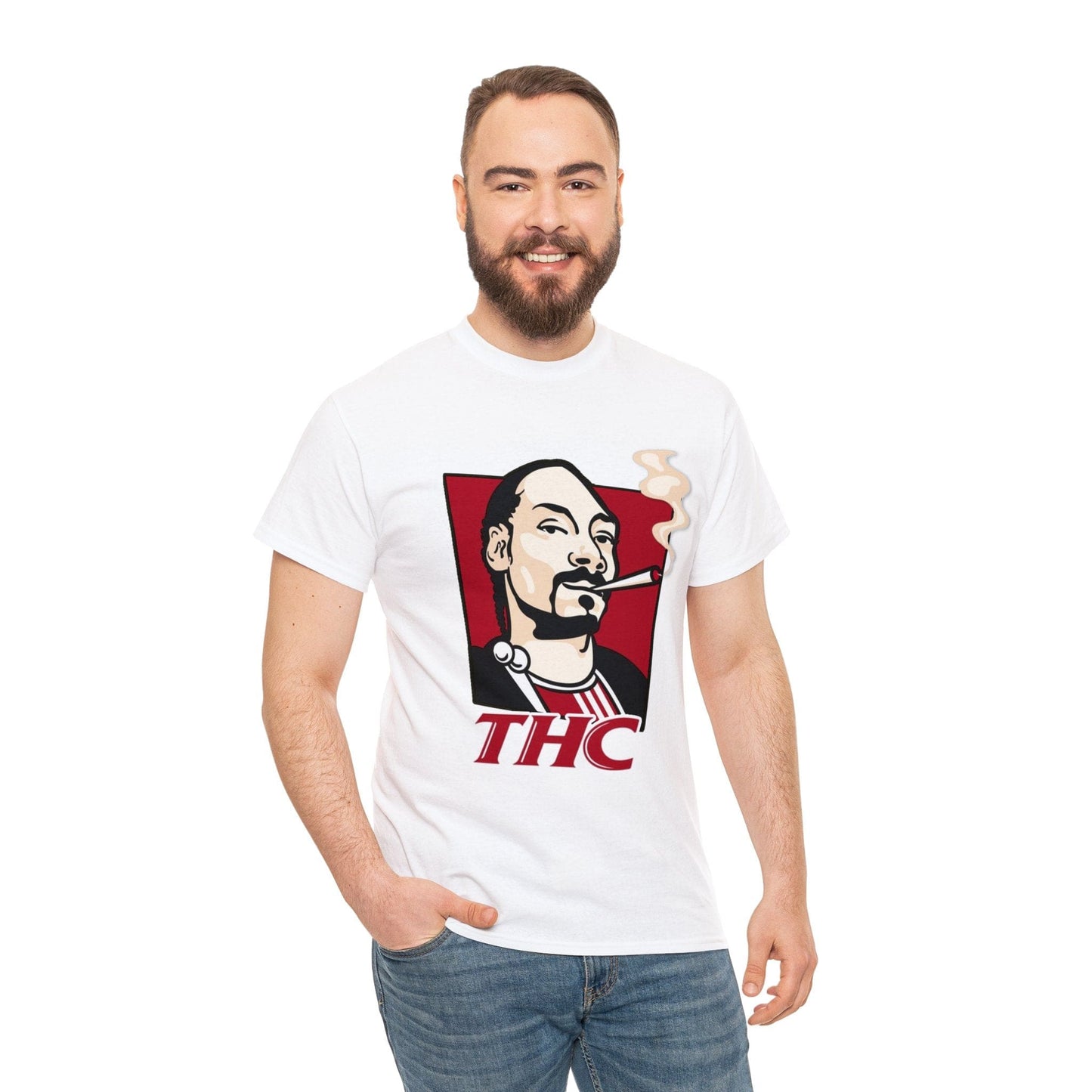 THC Snoop Dog Graphic Tee Graphic Tees Australia White / S Graphic T-Shirt Australia -  Cool Graphic T-Shirts Online -  THC Snoop Dog T-Shirt | Weed T-Shirts Australia