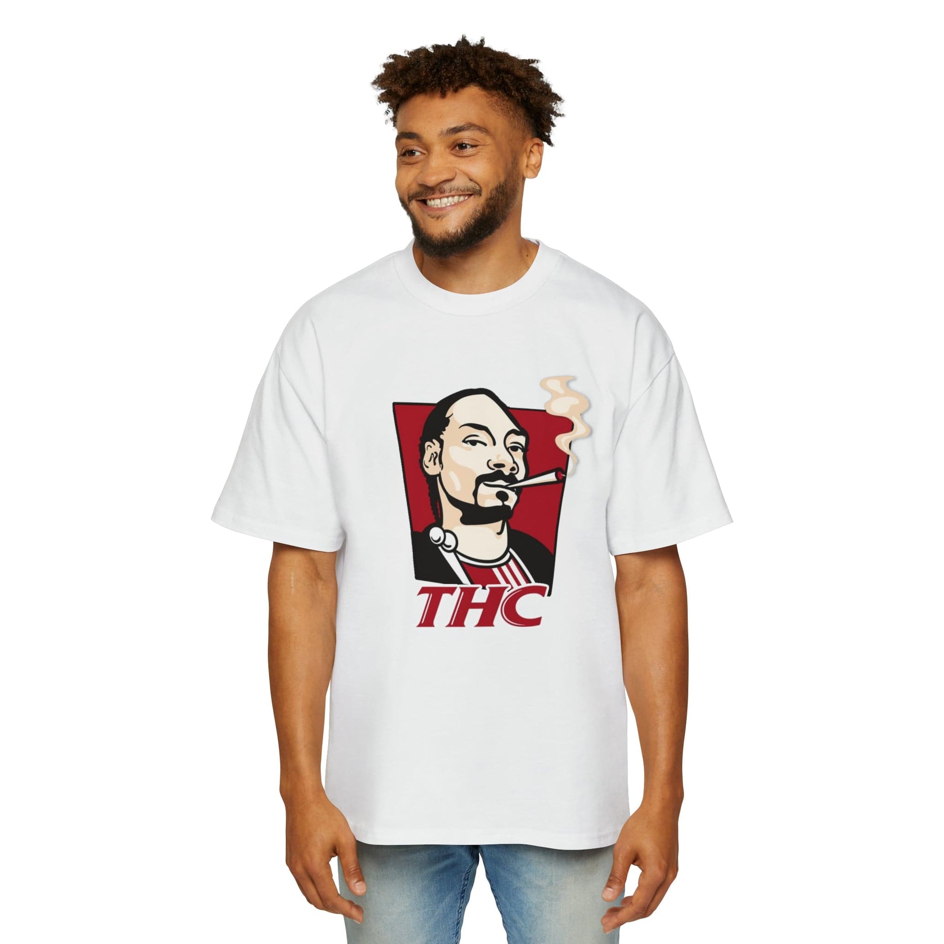 THC Snoop Dog Oversized Tee Graphic Tees Australia White / S Graphic T-Shirt Australia -  Cool Graphic T-Shirts Online -  THC Snoop Dog Oversized Tee | Weed T-Shirts Australia