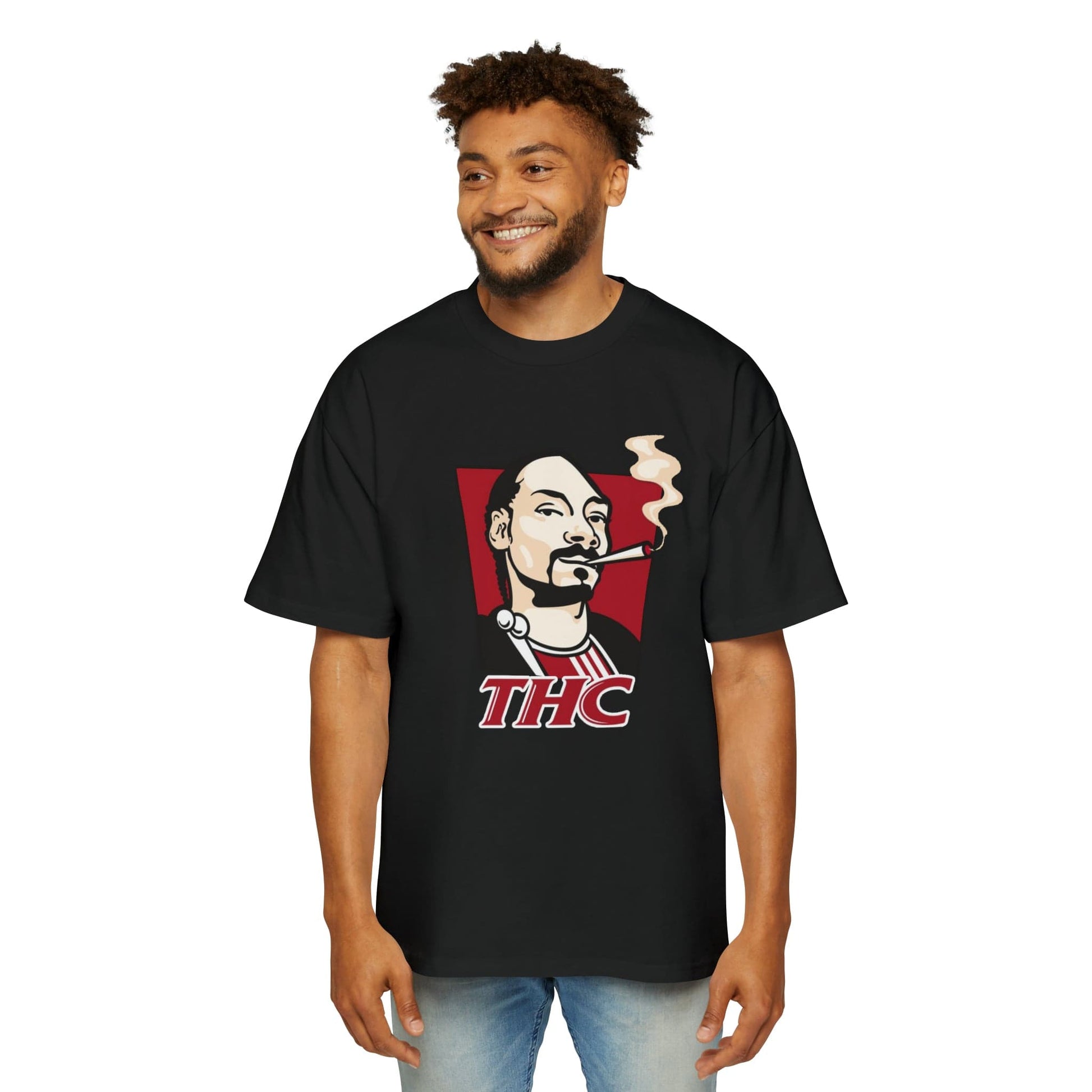 THC Snoop Dog Oversized Tee Graphic Tees Australia Black / S Graphic T-Shirt Australia -  Cool Graphic T-Shirts Online -  THC Snoop Dog Oversized Tee | Weed T-Shirts Australia