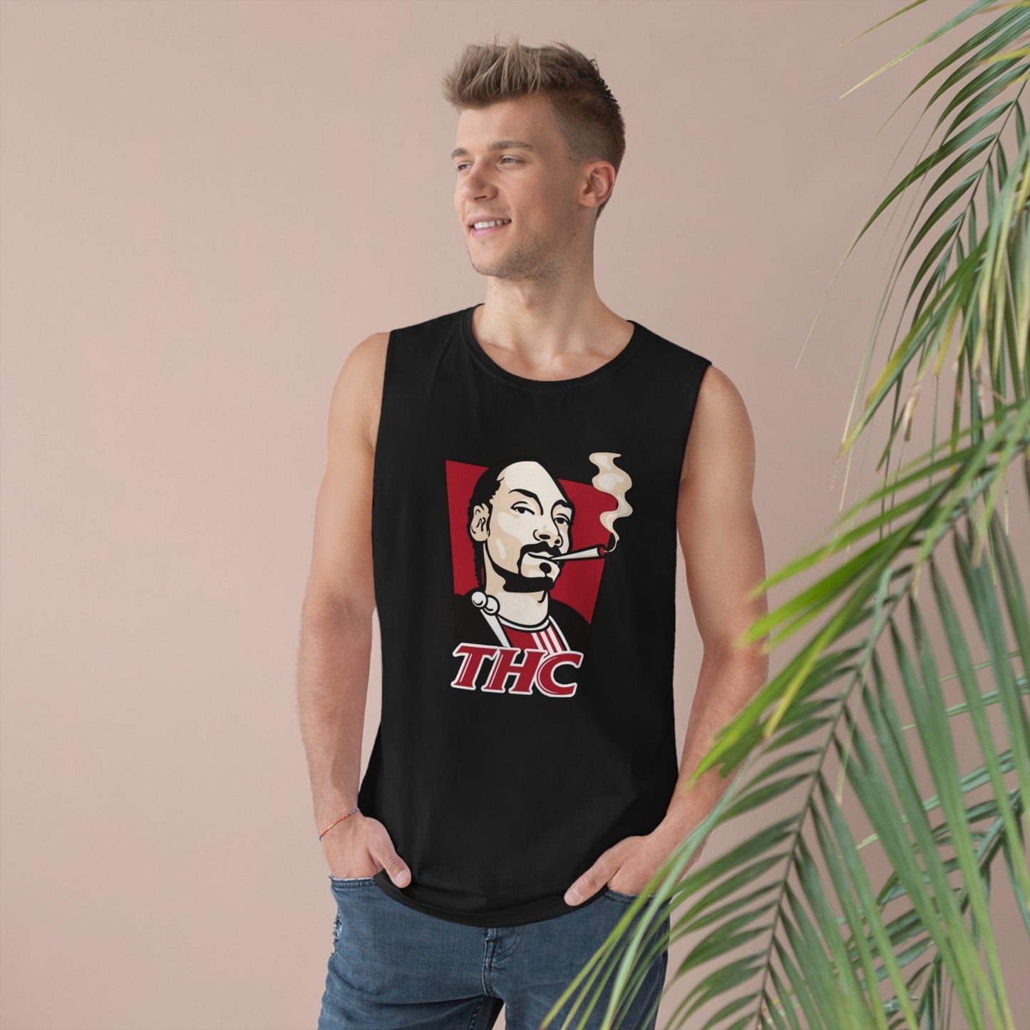 THC Snoop Dog Tank Top Graphic Tees Australia Black / XS Graphic T-Shirt Australia -  Cool Graphic T-Shirts Online -  THC Snoop Dog Tank Top Funny Tank Tops & Singlets Australia