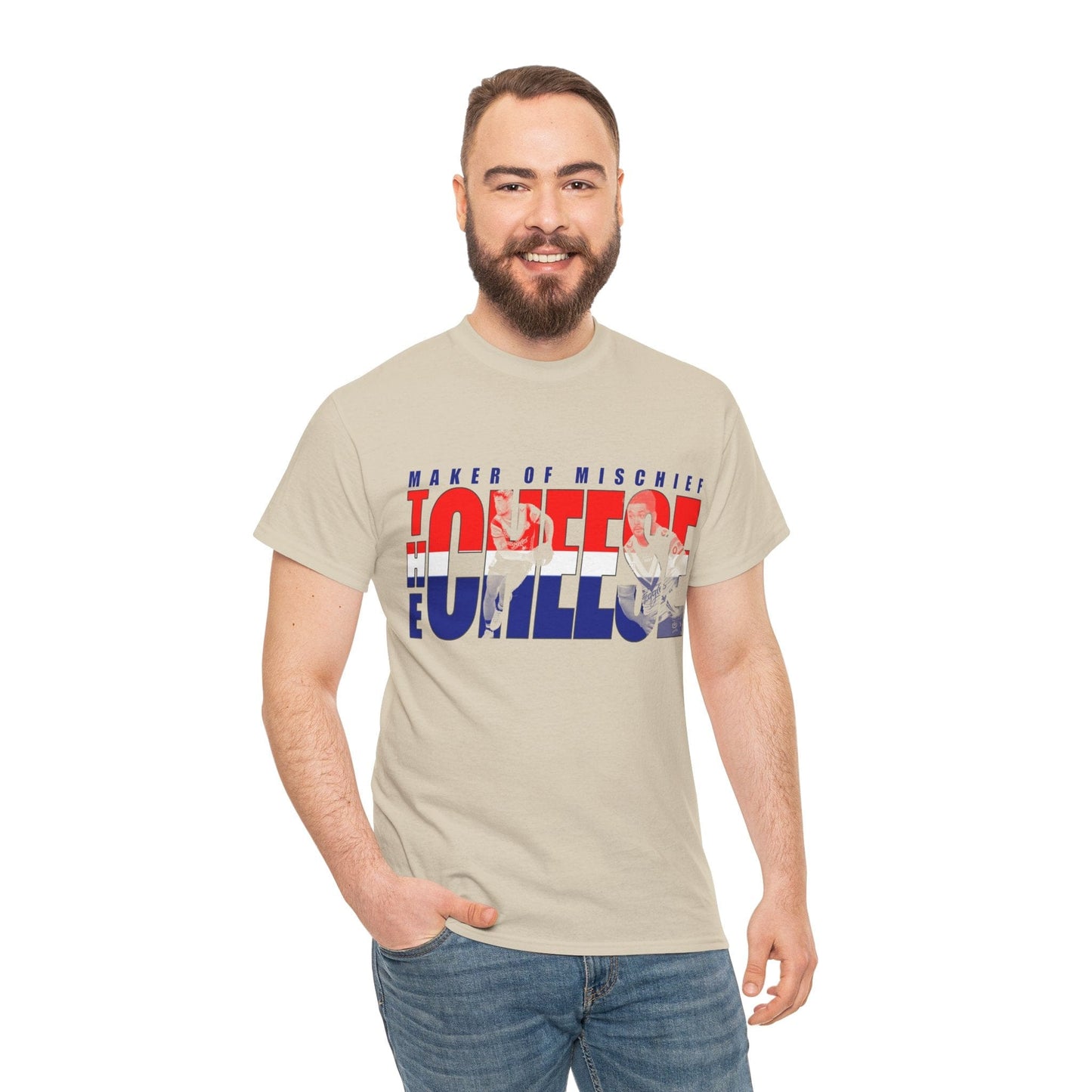 The Cheese Brandon Smith Graphic Tee Graphic Tees Australia Sand / S Graphic T-Shirt Australia -  Cool Graphic T-Shirts Online -  The Cheese Brandon Smith T-Shirt | Sydney Roosters Merchandise