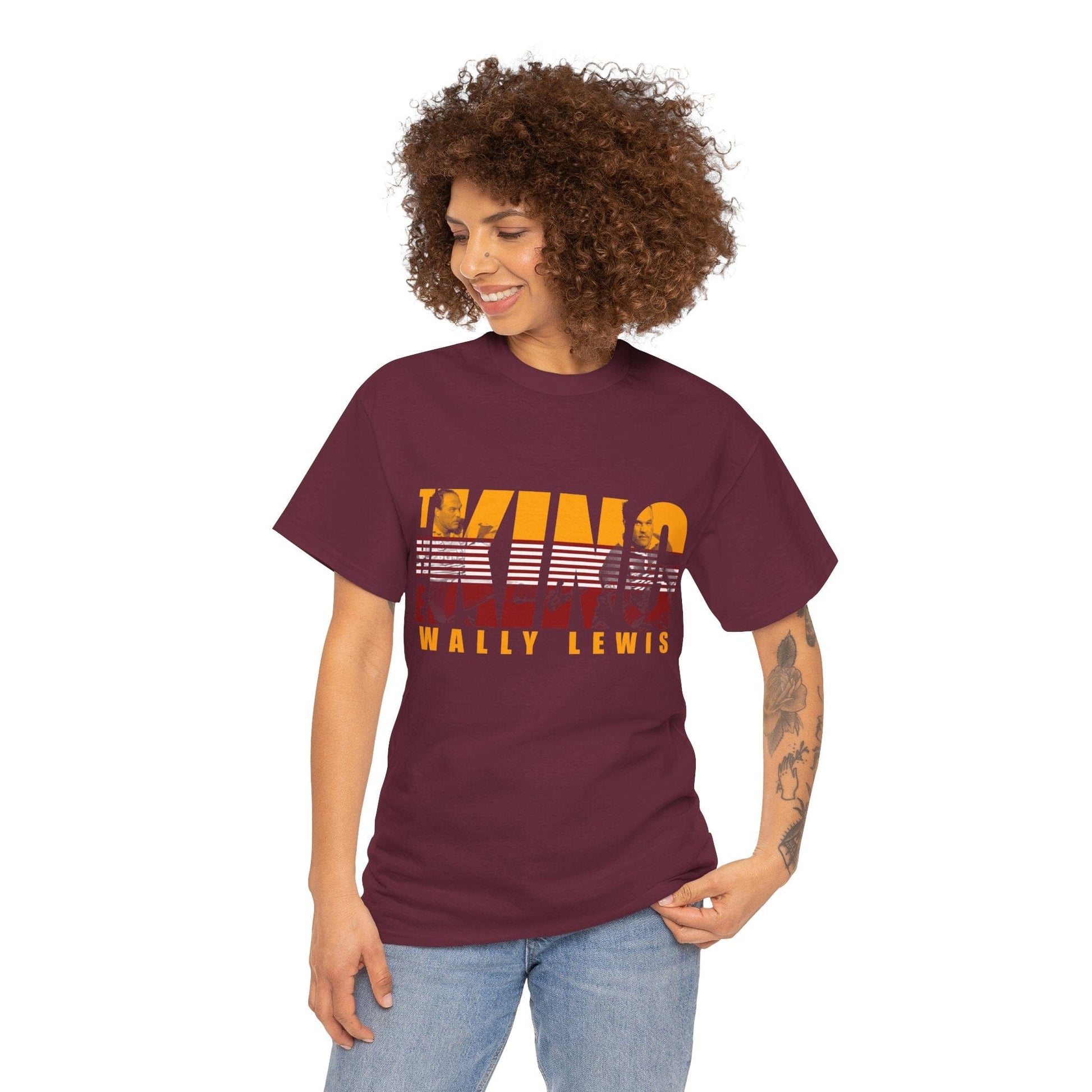 The King Wally Lewis Graphic Tee Graphic Tees Australia Graphic T-Shirt Australia -  Cool Graphic T-Shirts Online -  The King Wally Lewis T-Shirt | Brisbane Broncos Merchandise