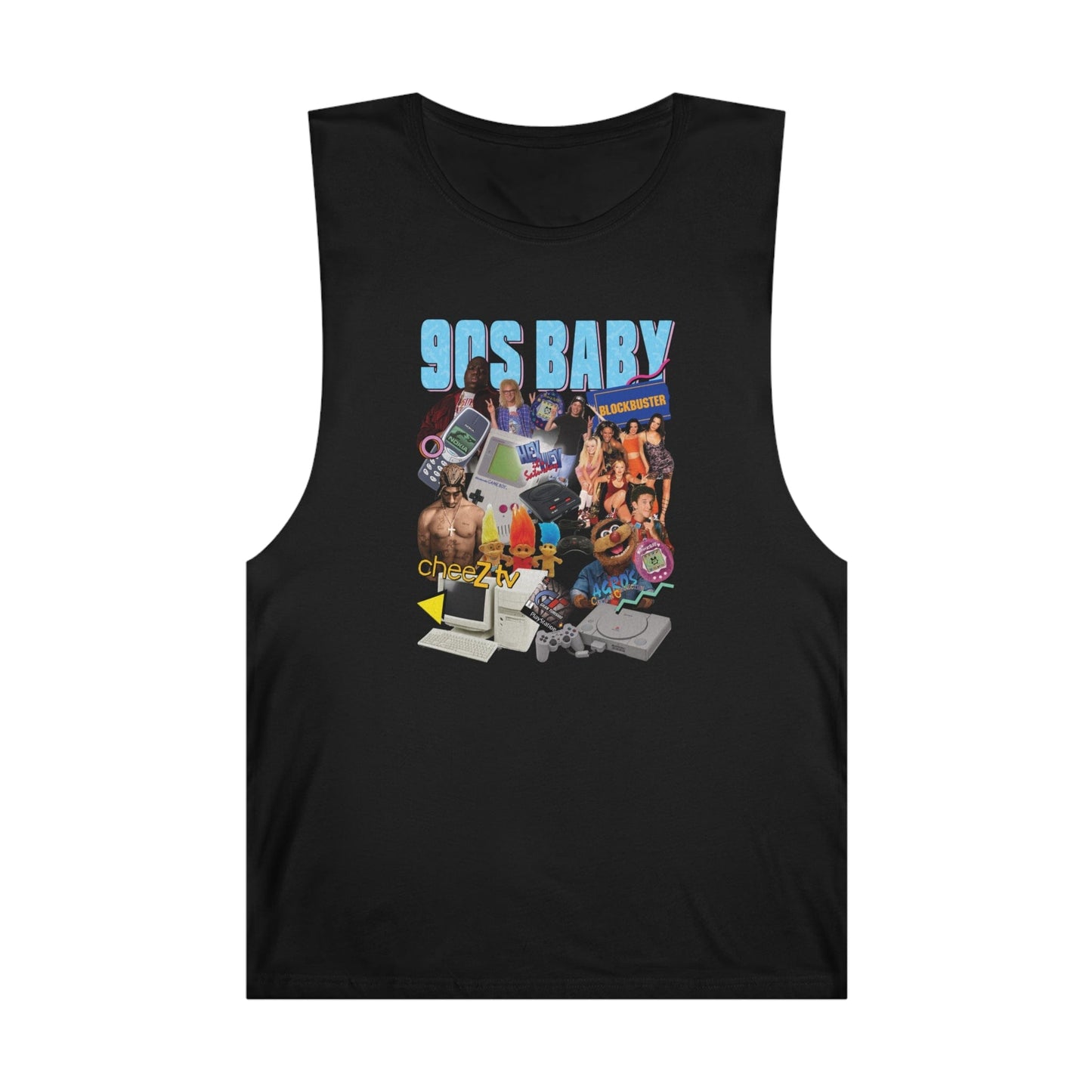 Those 90's Vibes Tank Top Graphic Tees Australia Black / XS Graphic T-Shirt Australia -  Cool Graphic T-Shirts Online - 