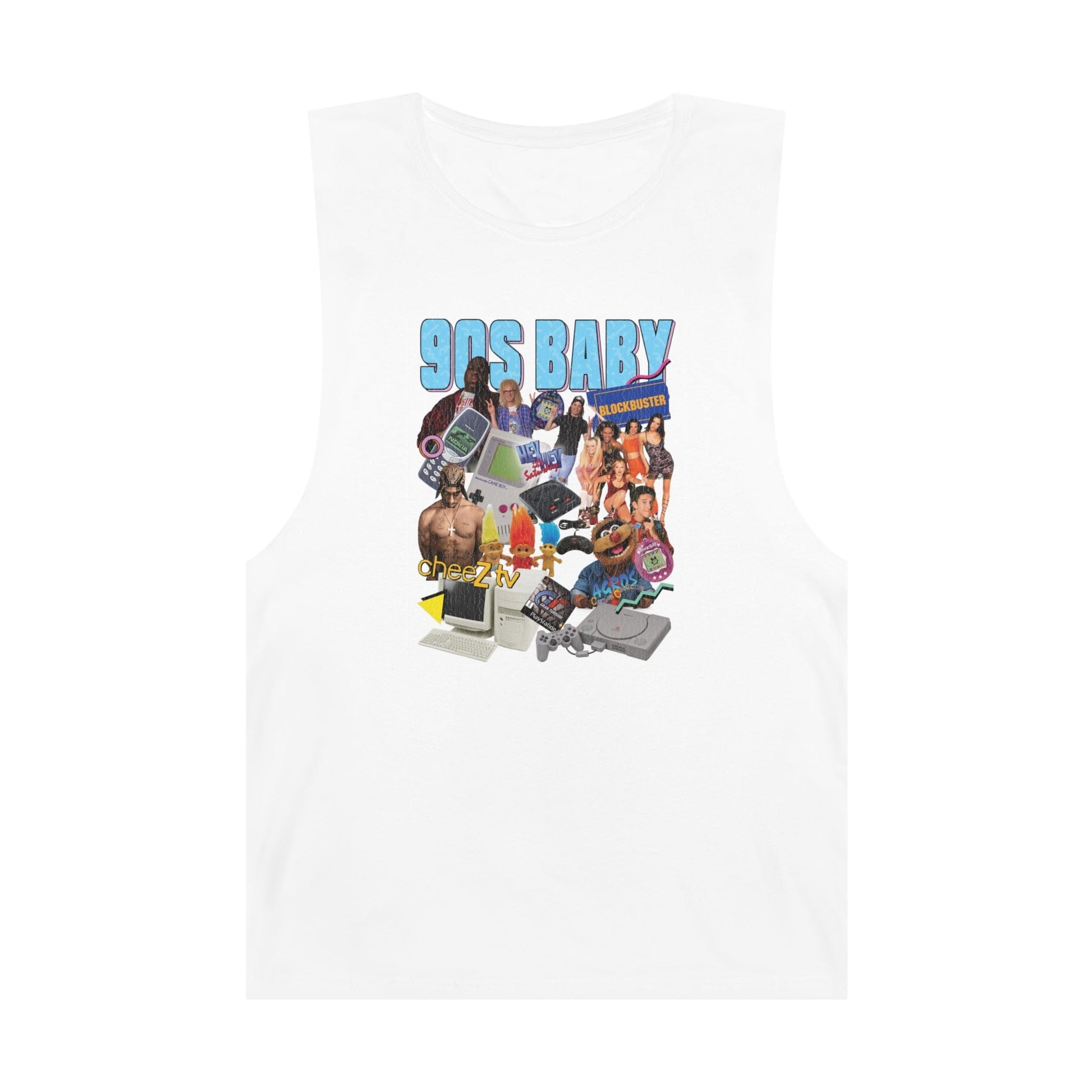 Those 90's Vibes Tank Top Graphic Tees Australia White / XS Graphic T-Shirt Australia -  Cool Graphic T-Shirts Online - 