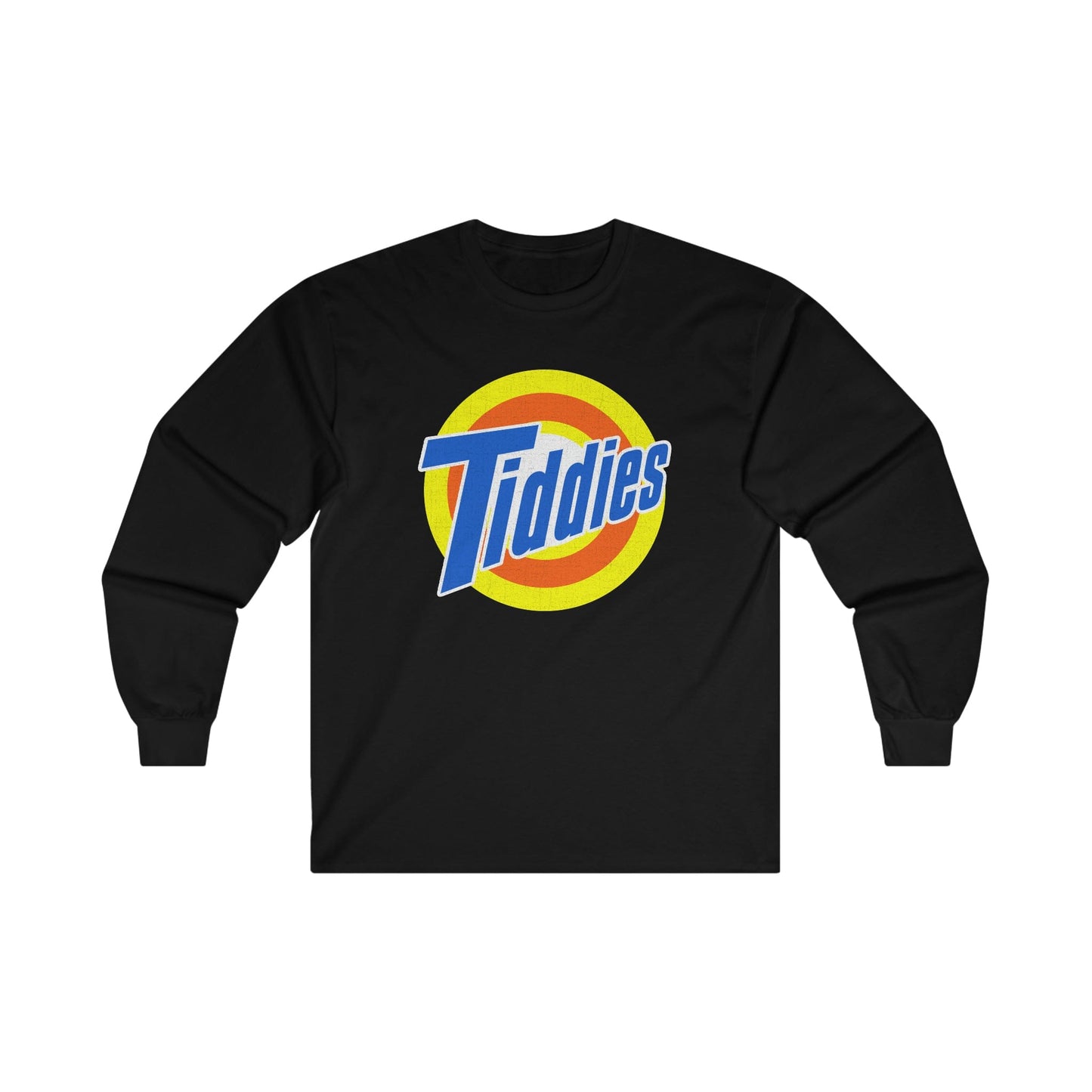 Tiddies Long Sleeve Graphic Tees Australia S / Black Graphic T-Shirt Australia -  Cool Graphic T-Shirts Online -  Tiddies Long Sleeve | Funny Parody Spoof T-Shirts Australia