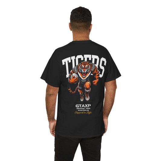 Tigers Rugby League Graphic Tee Graphic Tees Australia Black / S Graphic T-Shirt Australia -  Cool Graphic T-Shirts Online -  Tigers Rugby League T Shirt | Footy Supporters Gear