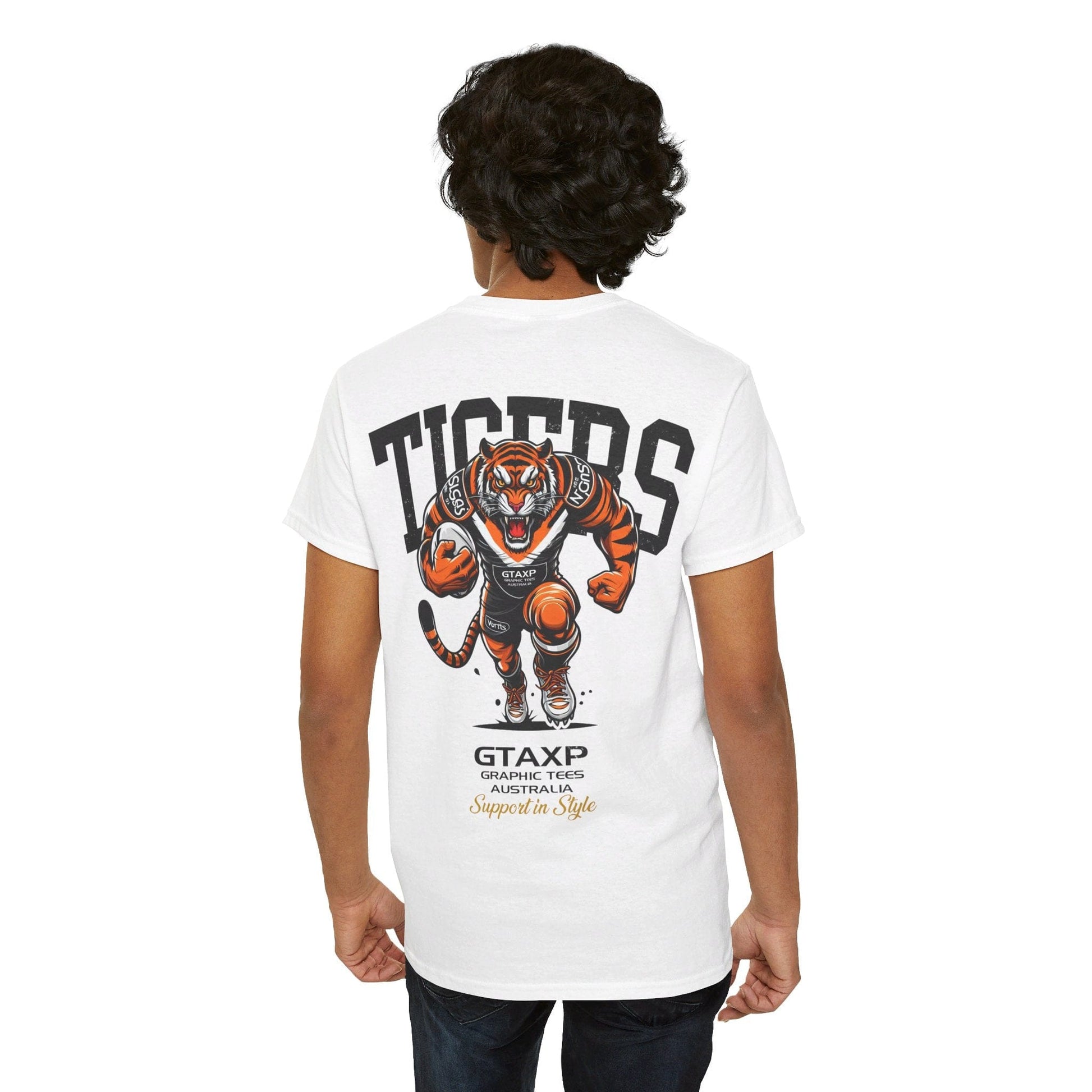 Tigers Rugby League Graphic Tee Graphic Tees Australia Graphic T-Shirt Australia -  Cool Graphic T-Shirts Online -  Tigers Rugby League T Shirt | Footy Supporters Gear