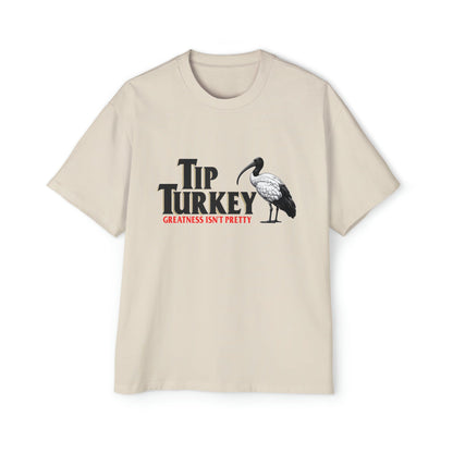 Tip Turkey Oversized Tee Graphic Tees Australia Ecru / S Graphic T-Shirt Australia -  Cool Graphic T-Shirts Online -  Tip Turkey Oversized Tee 