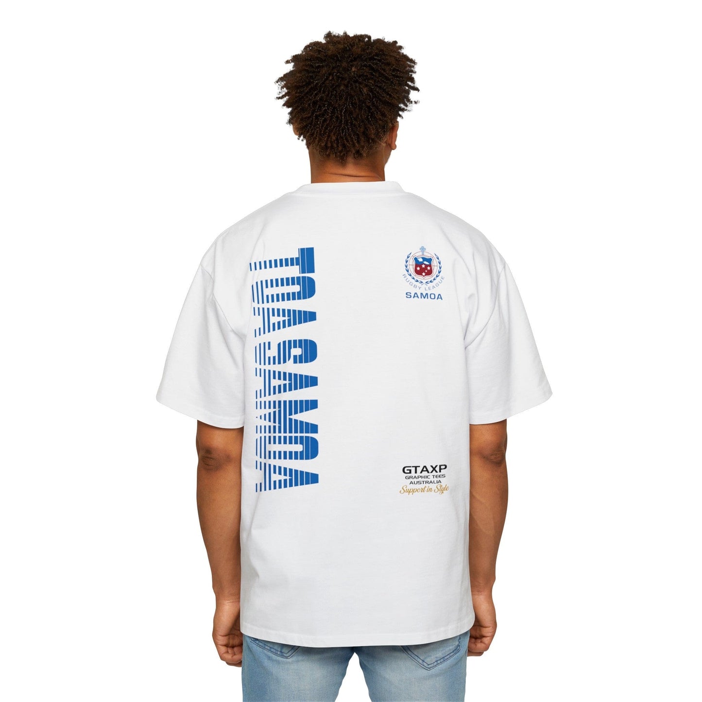 Toa Samoa World Cup Oversized Tee Graphic Tees Australia White / S Graphic T-Shirt Australia -  Cool Graphic T-Shirts Online -  Toa Samoa World Cup Oversized Tee | Samoa Rugby League T-Shirts