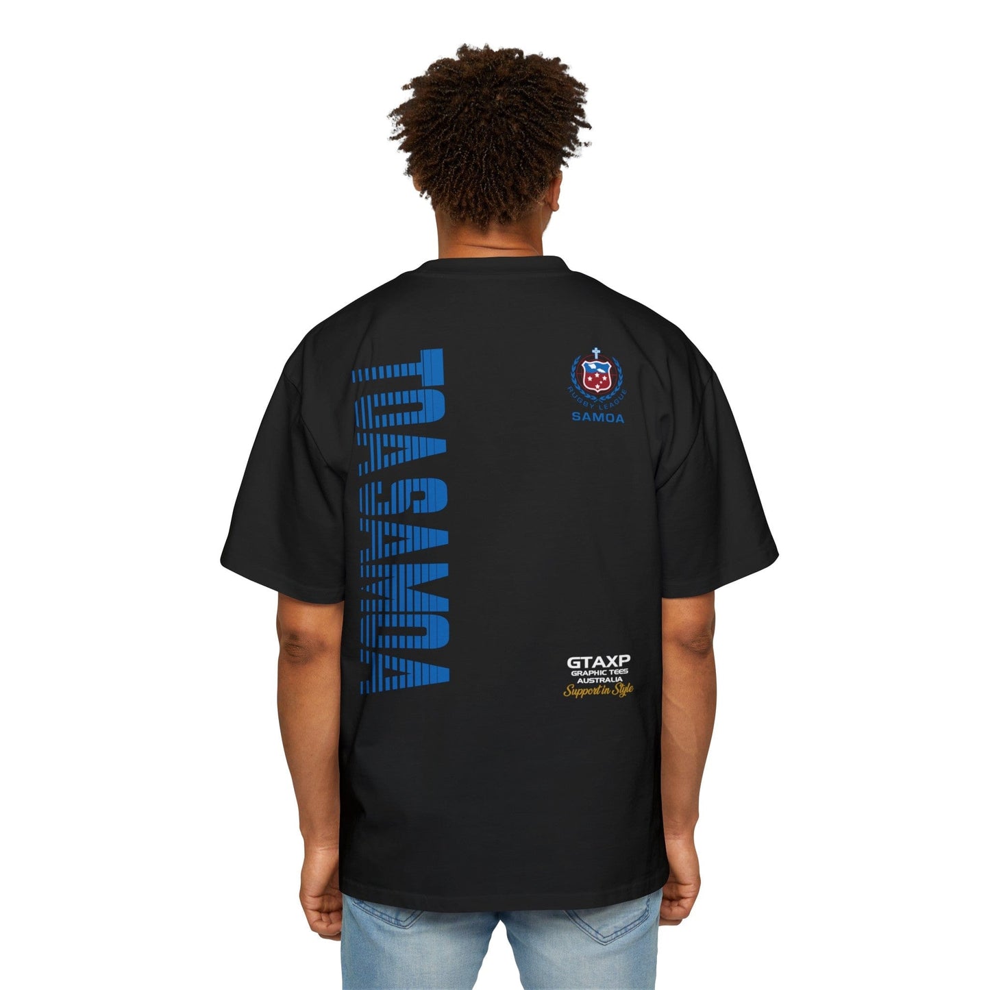 Toa Samoa World Cup Oversized Tee Graphic Tees Australia Black / S Graphic T-Shirt Australia -  Cool Graphic T-Shirts Online -  Toa Samoa World Cup Oversized Tee | Samoa Rugby League T-Shirts