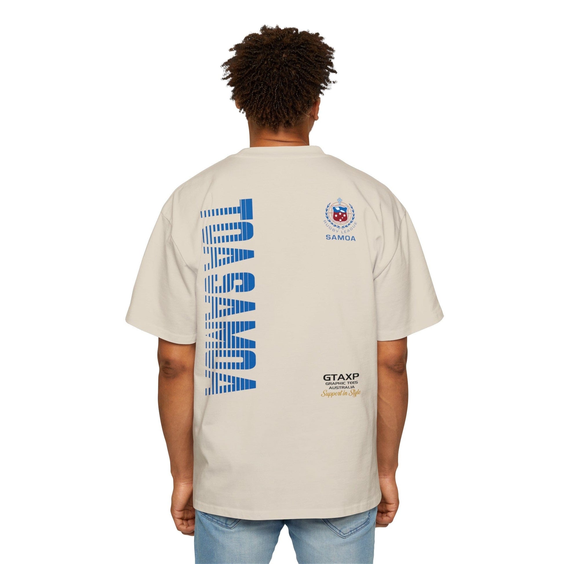 Toa Samoa World Cup Oversized Tee Graphic Tees Australia Ecru / S Graphic T-Shirt Australia -  Cool Graphic T-Shirts Online -  Toa Samoa World Cup Oversized Tee | Samoa Rugby League T-Shirts