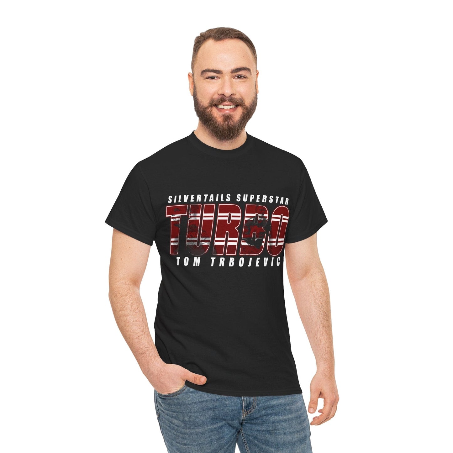 Tom Trbojevic TURBO Graphic Tee Graphic Tees Australia Black / S Graphic T-Shirt Australia -  Cool Graphic T-Shirts Online -  Tom Trbojevic TURBO T-Shirt | Manly Sea Eagles Merchandise