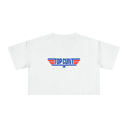 Top Cunt Crop Tee Graphic Tees Australia Graphic T-Shirt Australia -  Cool Graphic T-Shirts Online - 