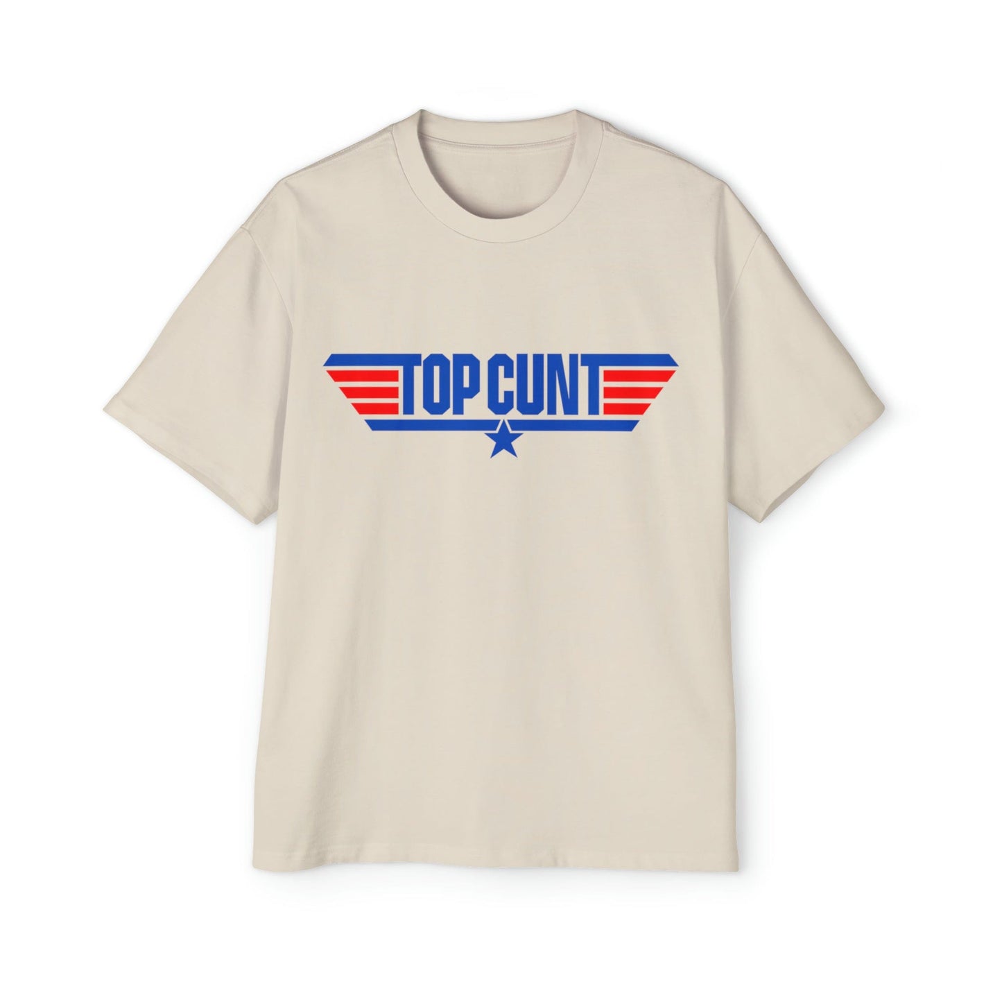 Top Cunt Oversized Tee Graphic Tees Australia Ecru / S Graphic T-Shirt Australia -  Cool Graphic T-Shirts Online -  Top Cunt Oversized Tee | 80's Graphic Tees Australia