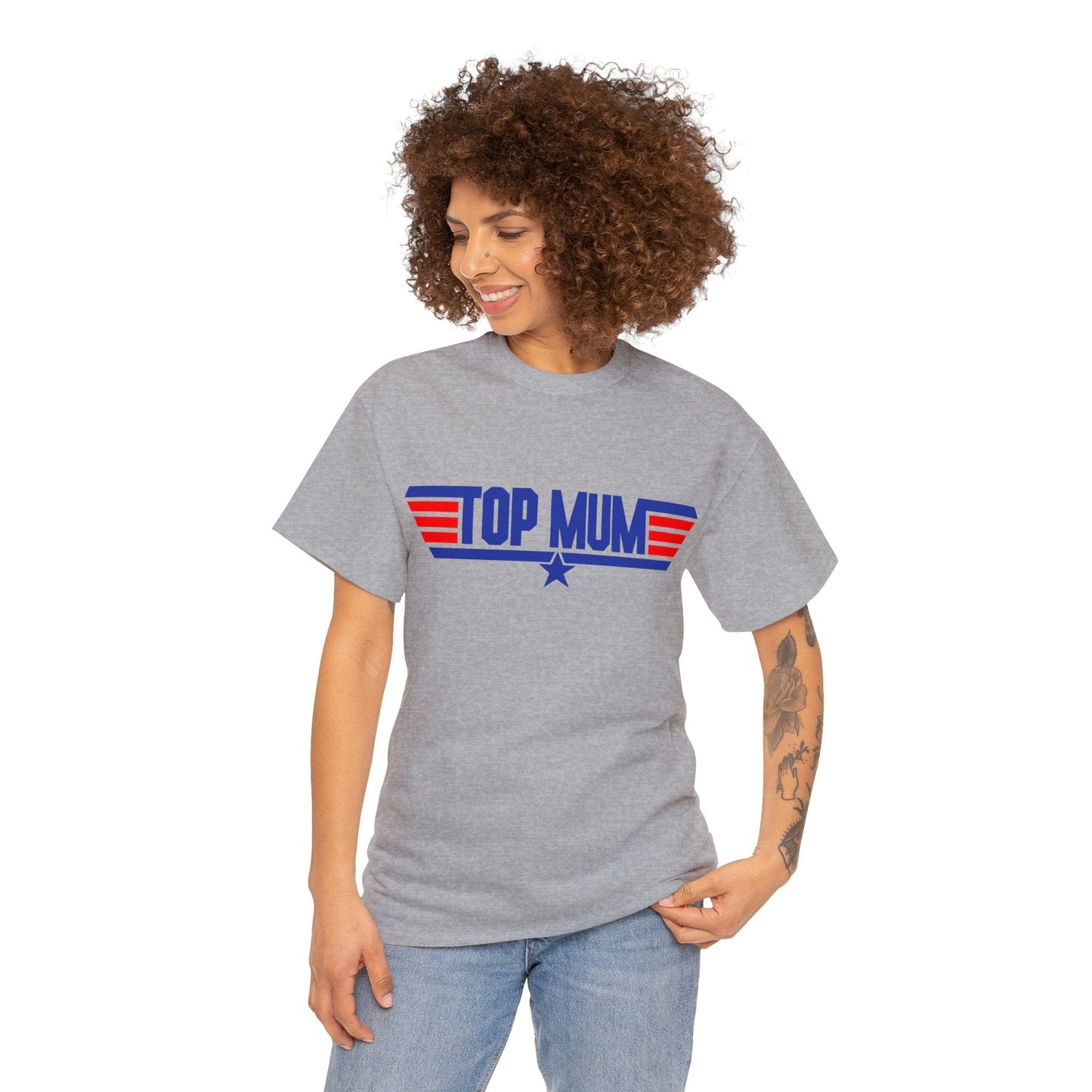 Top Mum Graphic Tee Graphic Tees Australia Sport Grey / S Graphic T-Shirt Australia -  Cool Graphic T-Shirts Online -  Top Mum T-Shirt | Funny Vintage 80's Graphic Tees Australia