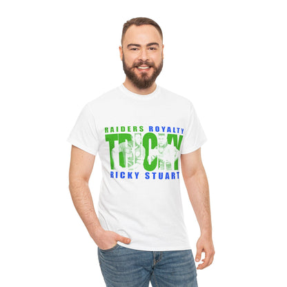 Tricky Ricky Stuart Graphic Tee Graphic Tees Australia Graphic T-Shirt Australia -  Cool Graphic T-Shirts Online -  Tricky Ricky Stuart T-Shirt | Retro Canberra Raiders Mechandise