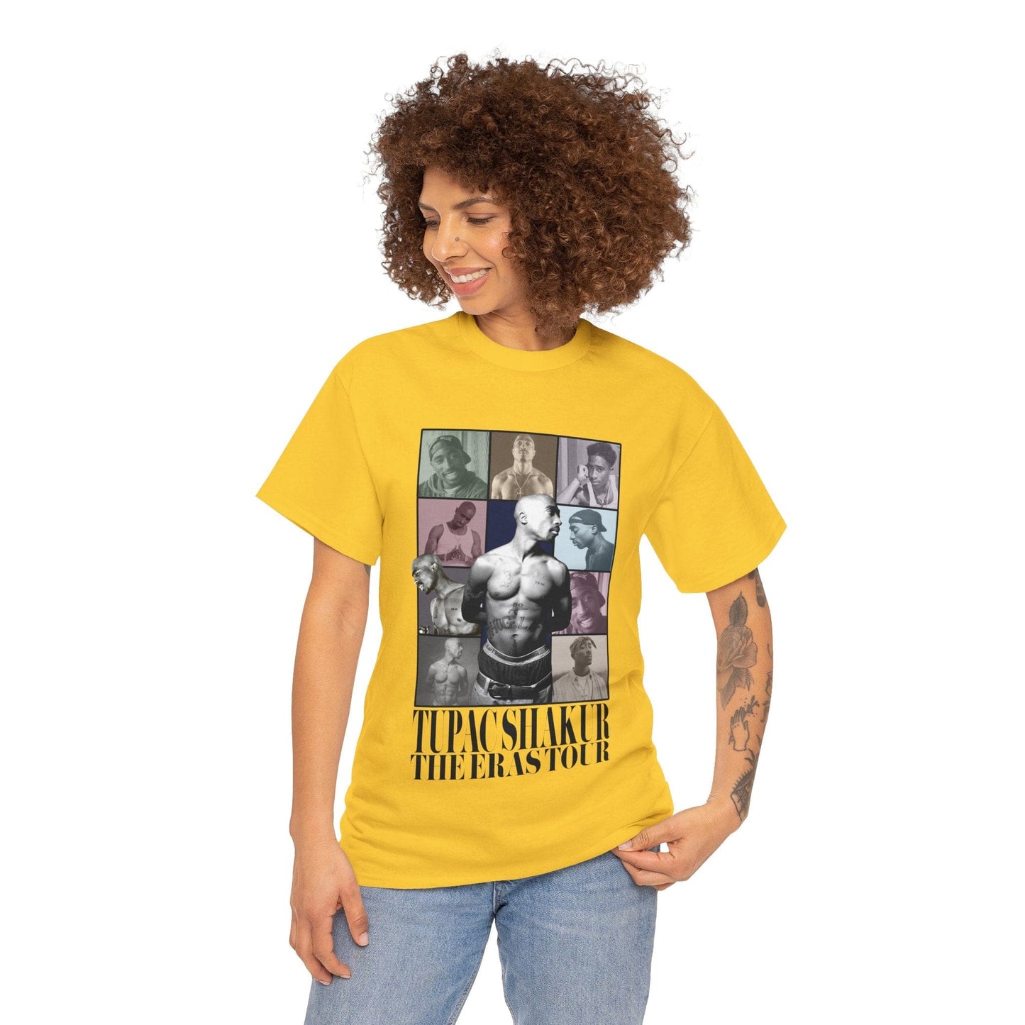 Tupac Shakur Eras Tour Graphic Tee Graphic Tees Australia Daisy / S Graphic T-Shirt Australia -  Cool Graphic T-Shirts Online -  Tupac Shakur Eras Tour T-Shirt | 2 Pac Graphic Tee