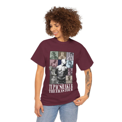 Tupac Shakur Eras Tour Graphic Tee Graphic Tees Australia Maroon / S Graphic T-Shirt Australia -  Cool Graphic T-Shirts Online -  Tupac Shakur Eras Tour T-Shirt | 2 Pac Graphic Tee