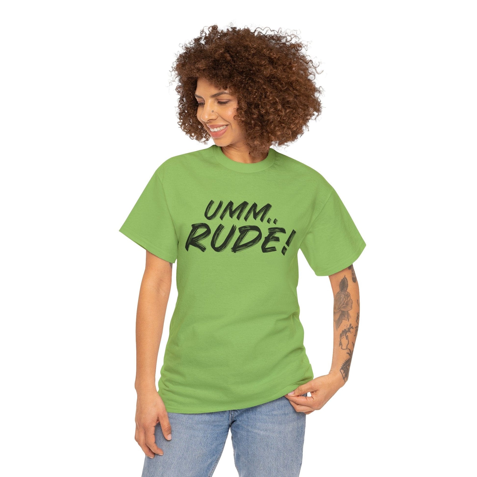 Umm...Rude! Graphic Tee Graphic Tees Australia Lime / S Graphic T-Shirt Australia -  Cool Graphic T-Shirts Online -  Umm...Rude! T-Shirt | Funny Graphic Tees Australia