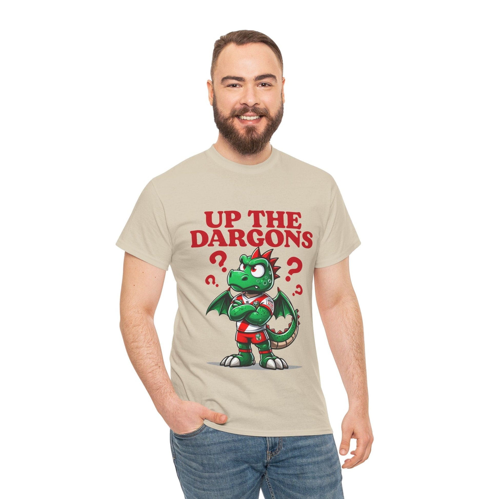 Up The Dargons Graphic Tee Graphic Tees Australia Sand / S Graphic T-Shirt Australia -  Cool Graphic T-Shirts Online -  Up The Dargons T-Shirt | League Tees Australia