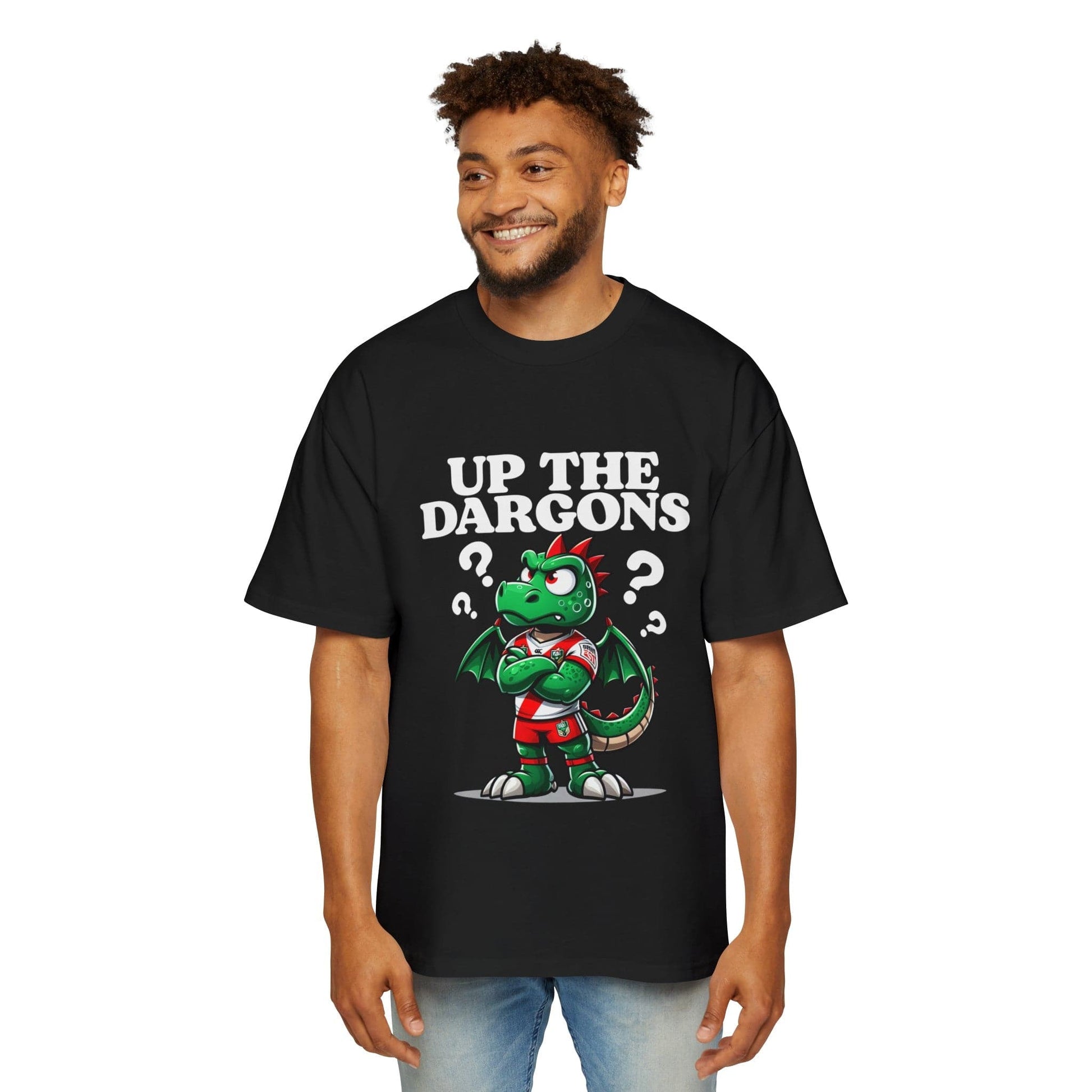 Up The Dargons Oversized Tee Graphic Tees Australia Black / S Graphic T-Shirt Australia -  Cool Graphic T-Shirts Online -  Up The Dargons Oversized Tee | League Tees Australia