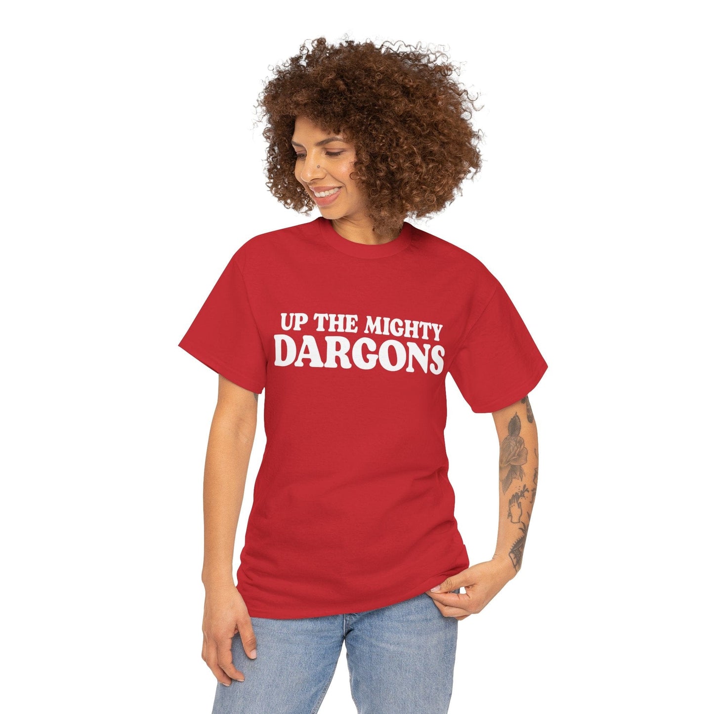 Up The Mighty Dargons Graphic Tee Graphic Tees Australia Graphic T-Shirt Australia -  Cool Graphic T-Shirts Online -  Up The Mighty Dargons T-Shirt | Funny Rugby League Tees Australia