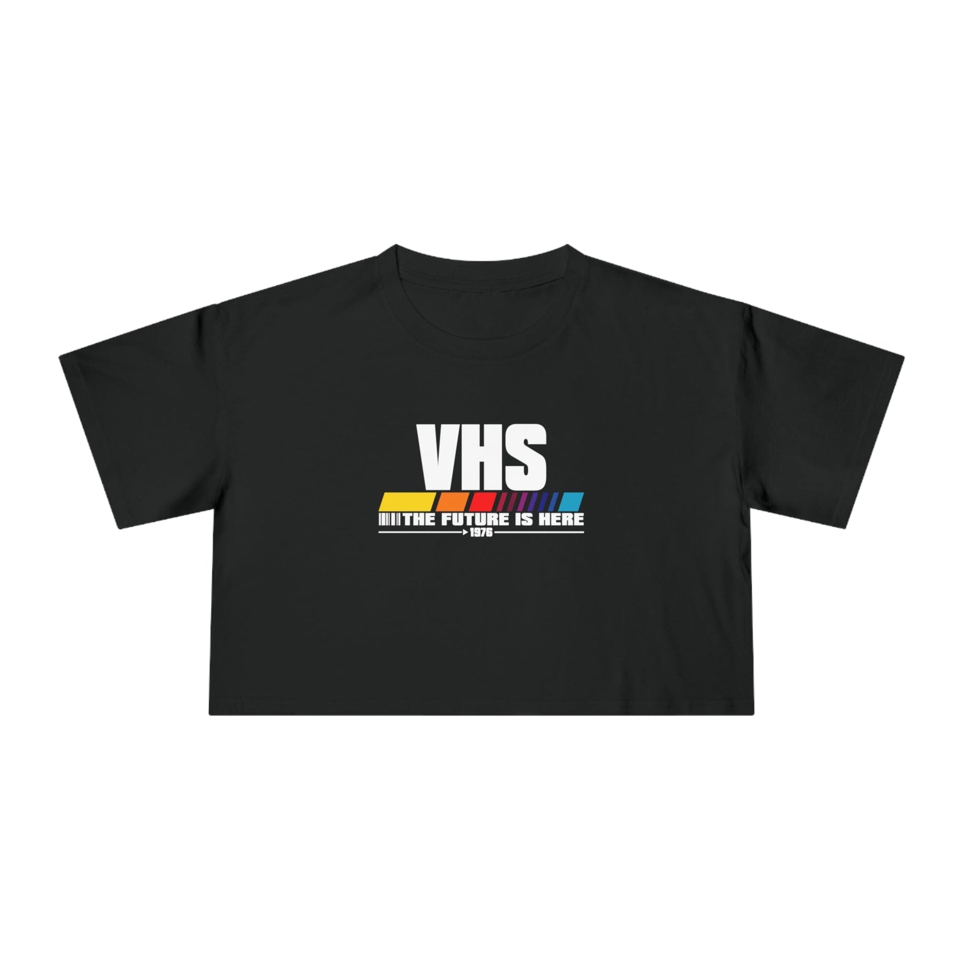 VHS - The Future Is Now Crop Tee Graphic Tees Australia Graphic T-Shirt Australia -  Cool Graphic T-Shirts Online - 