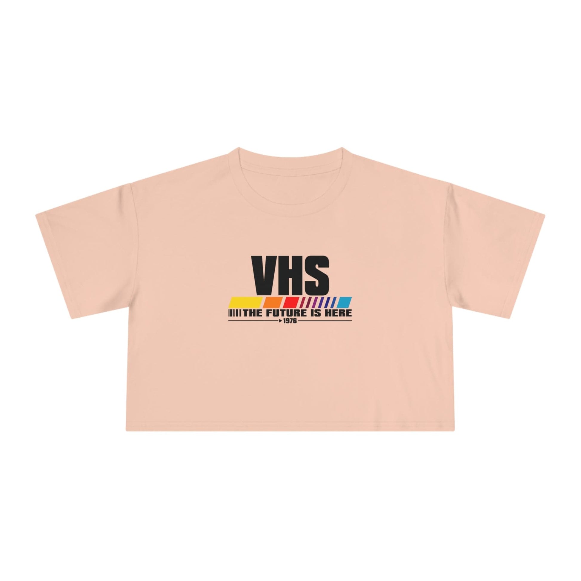 VHS - The Future Is Now Crop Tee Graphic Tees Australia Graphic T-Shirt Australia -  Cool Graphic T-Shirts Online - 