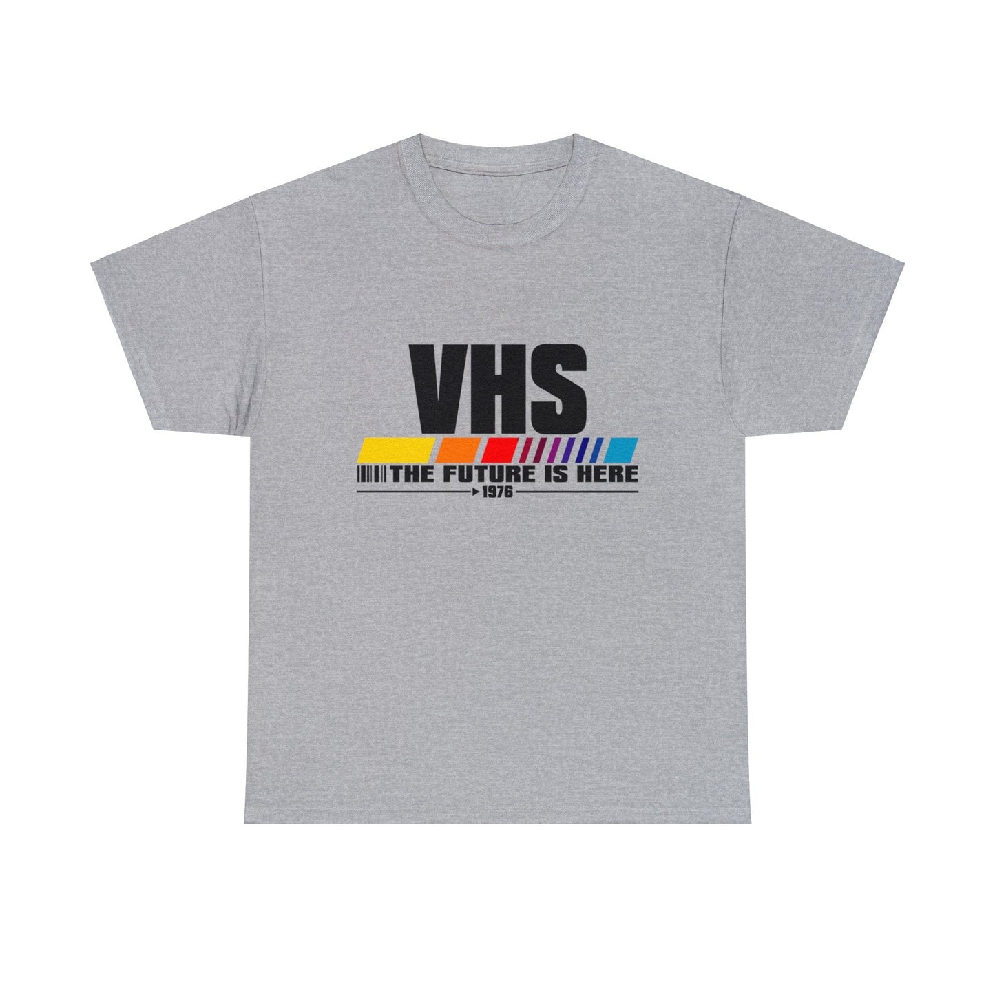 VHS - The Future Is Now Graphic Tee Graphic Tees Australia Sport Grey / S Graphic T-Shirt Australia -  Cool Graphic T-Shirts Online -  VHS - The Future Is Now T-Shirt | 80's Vintage Graphic T-Shirts Au