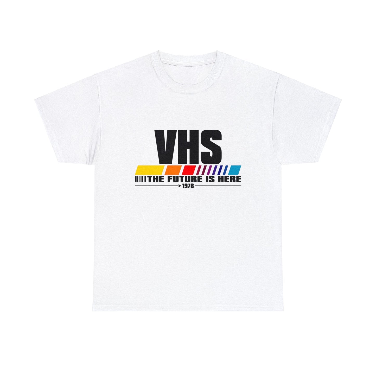 VHS - The Future Is Now Graphic Tee Graphic Tees Australia White / S Graphic T-Shirt Australia -  Cool Graphic T-Shirts Online -  VHS - The Future Is Now T-Shirt | 80's Vintage Graphic T-Shirts Au