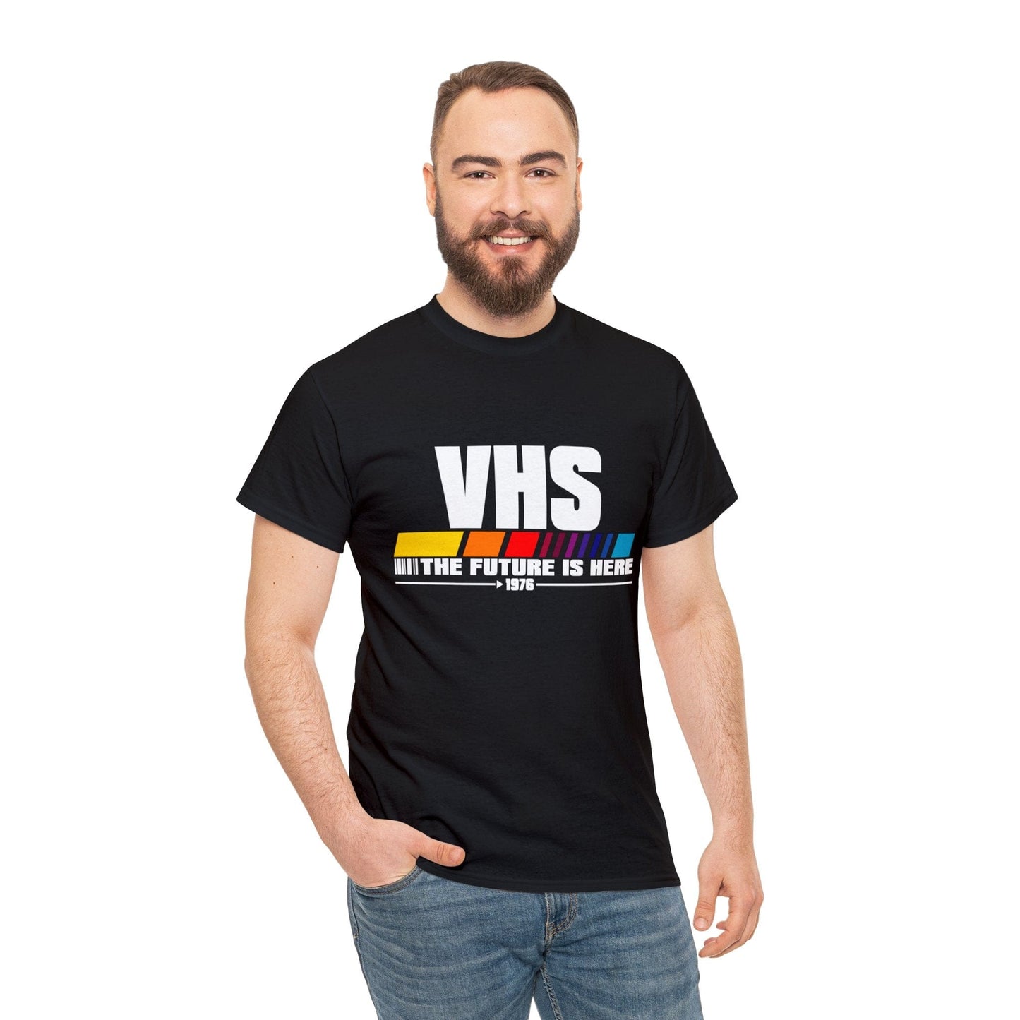 VHS - The Future Is Now Graphic Tee Graphic Tees Australia Graphic T-Shirt Australia -  Cool Graphic T-Shirts Online -  VHS - The Future Is Now T-Shirt | 80's Vintage Graphic T-Shirts Au