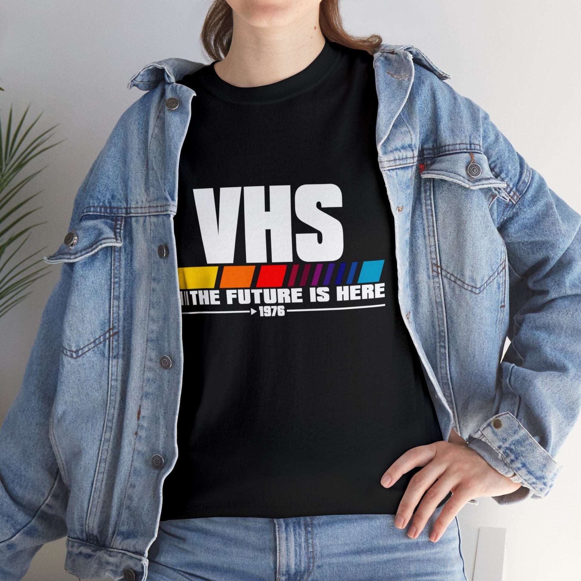 VHS - The Future Is Now Graphic Tee Graphic Tees Australia Graphic T-Shirt Australia -  Cool Graphic T-Shirts Online -  VHS - The Future Is Now T-Shirt | 80's Vintage Graphic T-Shirts Au