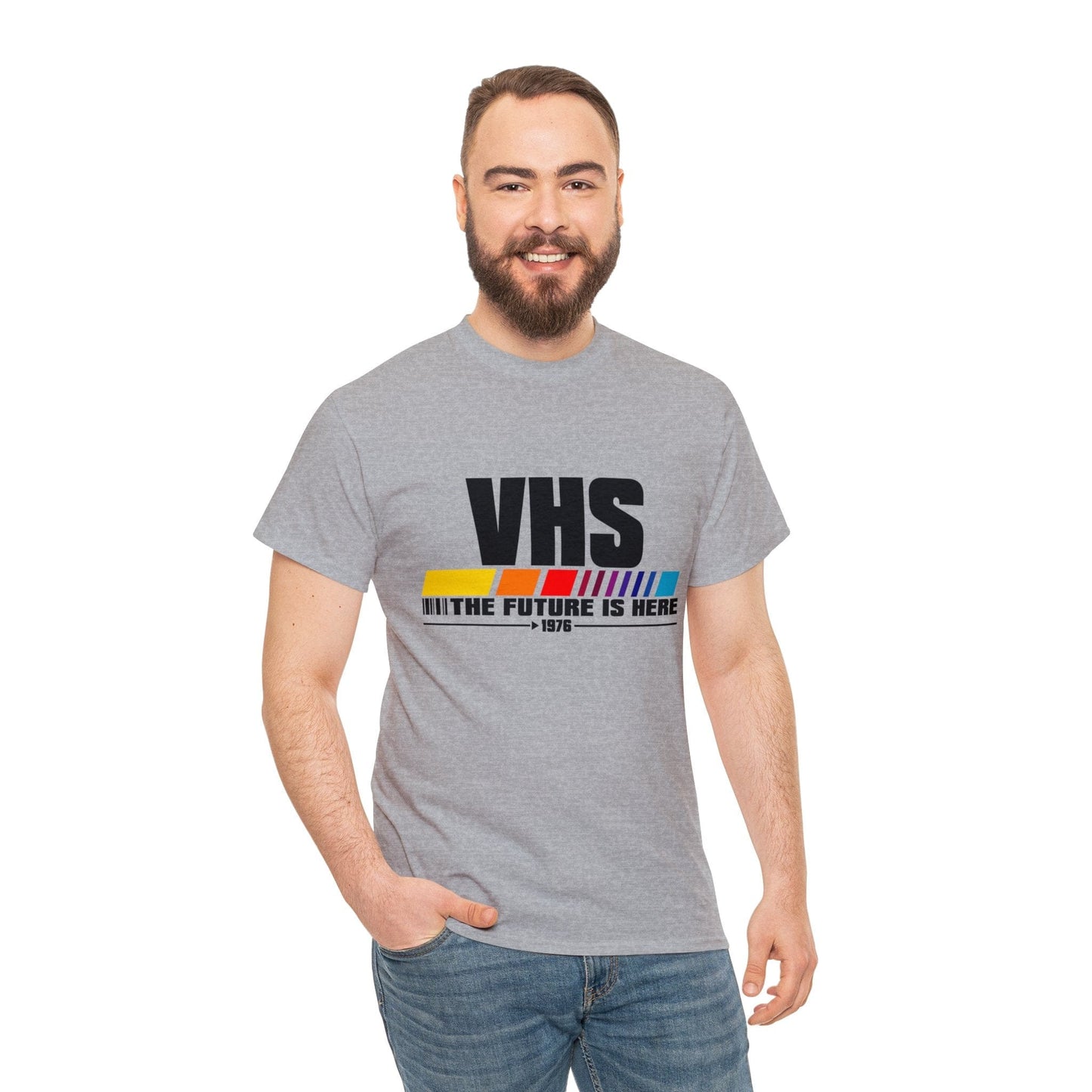 VHS - The Future Is Now Graphic Tee Graphic Tees Australia Graphic T-Shirt Australia -  Cool Graphic T-Shirts Online -  VHS - The Future Is Now T-Shirt | 80's Vintage Graphic T-Shirts Au