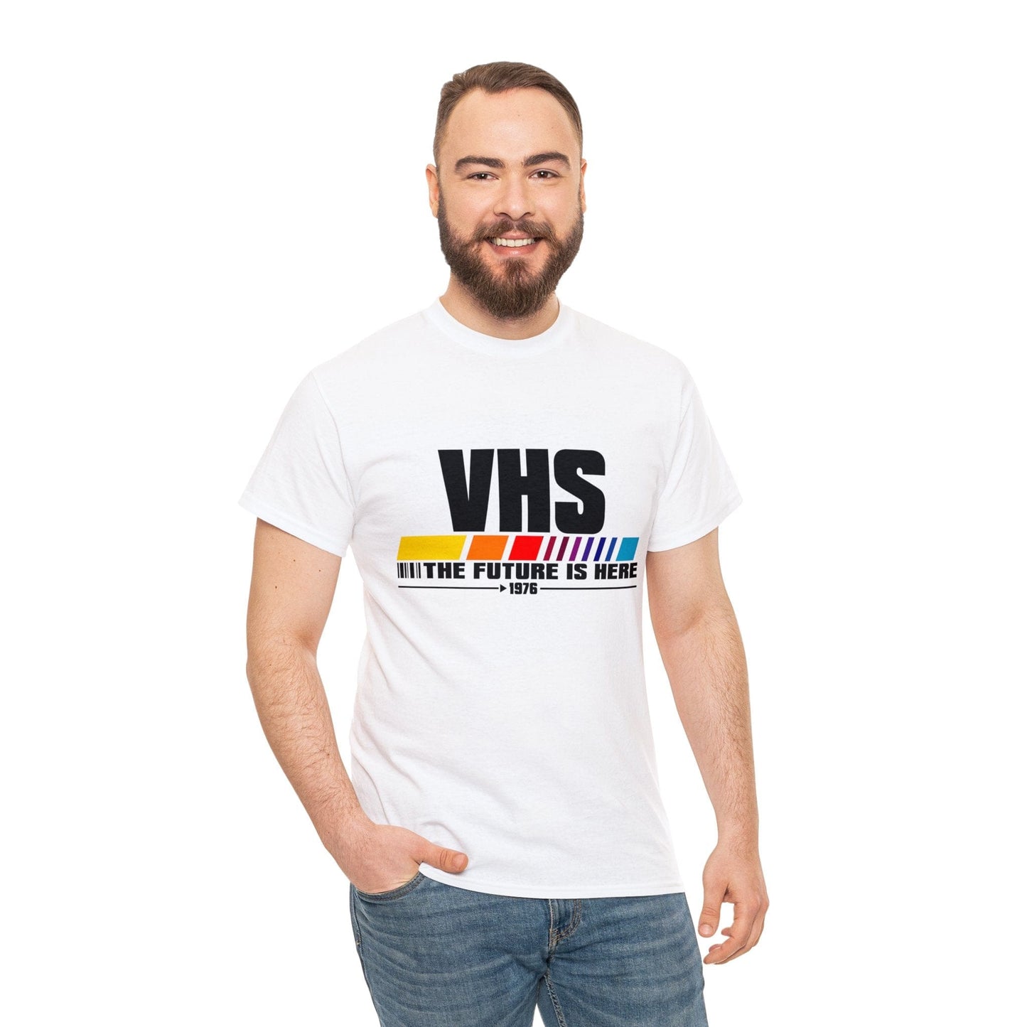 VHS - The Future Is Now Graphic Tee Graphic Tees Australia Graphic T-Shirt Australia -  Cool Graphic T-Shirts Online -  VHS - The Future Is Now T-Shirt | 80's Vintage Graphic T-Shirts Au