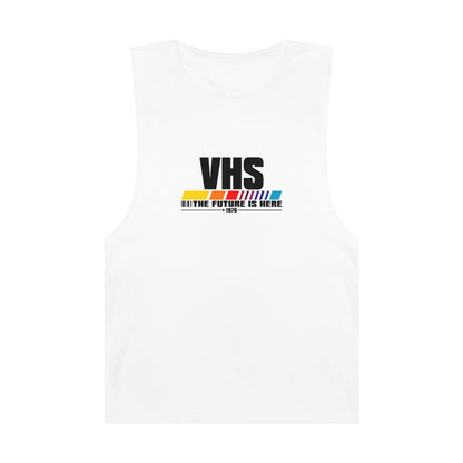 VHS - The Future Is Now Tank Top Graphic Tees Australia White / XS Graphic T-Shirt Australia -  Cool Graphic T-Shirts Online - 