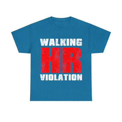 Walking HR Violation Graphic Tee Graphic Tees Australia Antique Sapphire / S Graphic T-Shirt Australia -  Cool Graphic T-Shirts Online -  Walking HR Violation Graphic Tee | Funny T-Shirt Australia