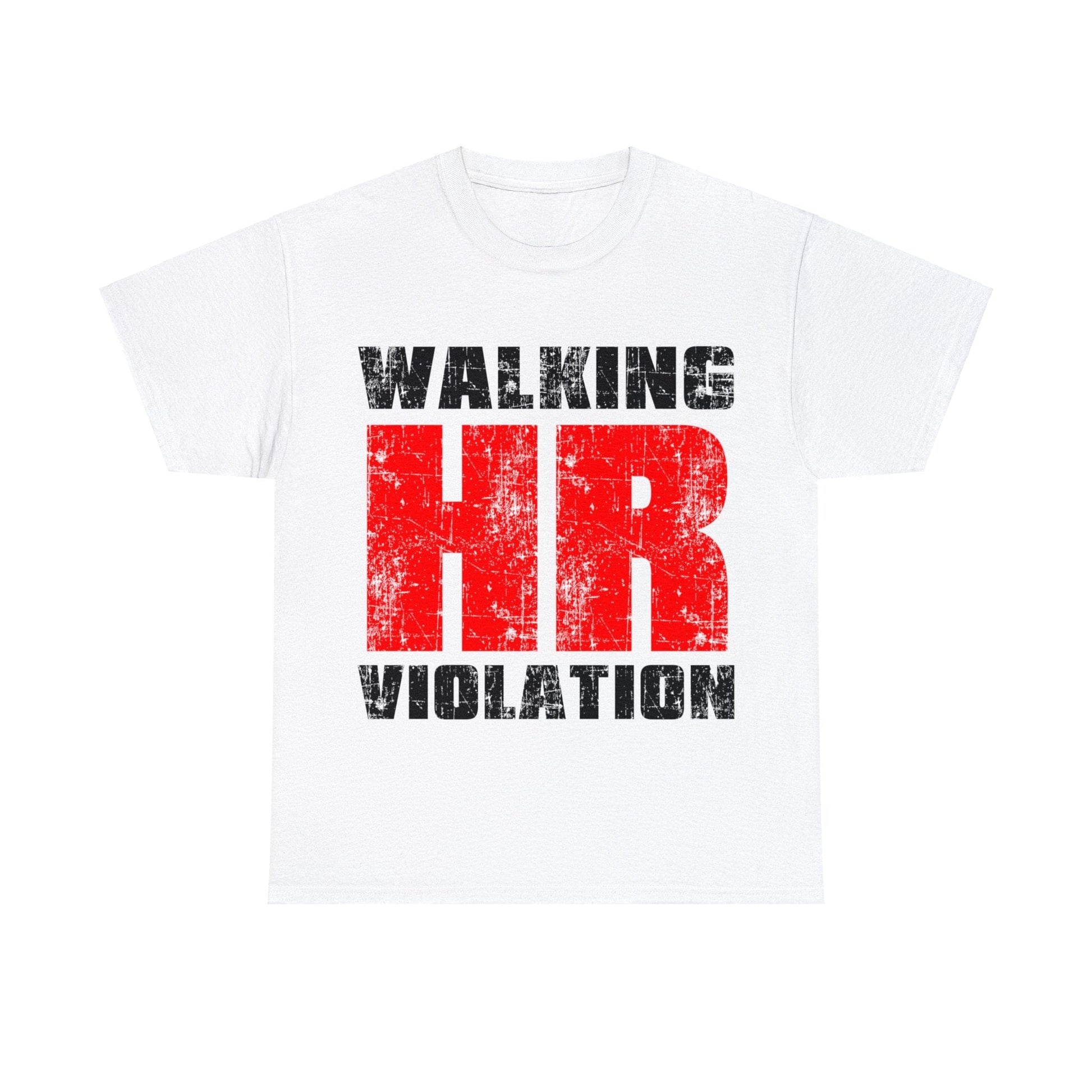 Walking HR Violation Graphic Tee Graphic Tees Australia White / S Graphic T-Shirt Australia -  Cool Graphic T-Shirts Online -  Walking HR Violation Graphic Tee | Funny T-Shirt Australia