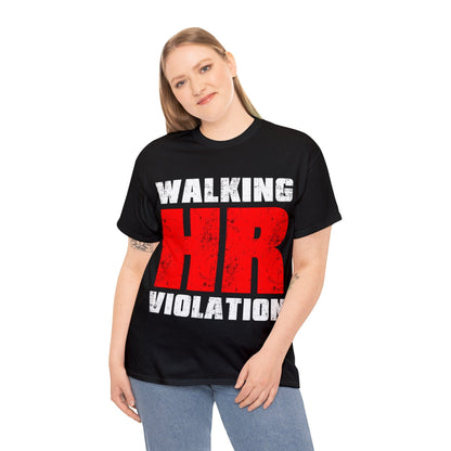 Walking HR Violation Graphic Tee Graphic Tees Australia Graphic T-Shirt Australia -  Cool Graphic T-Shirts Online -  Walking HR Violation Graphic Tee | Funny T-Shirt Australia